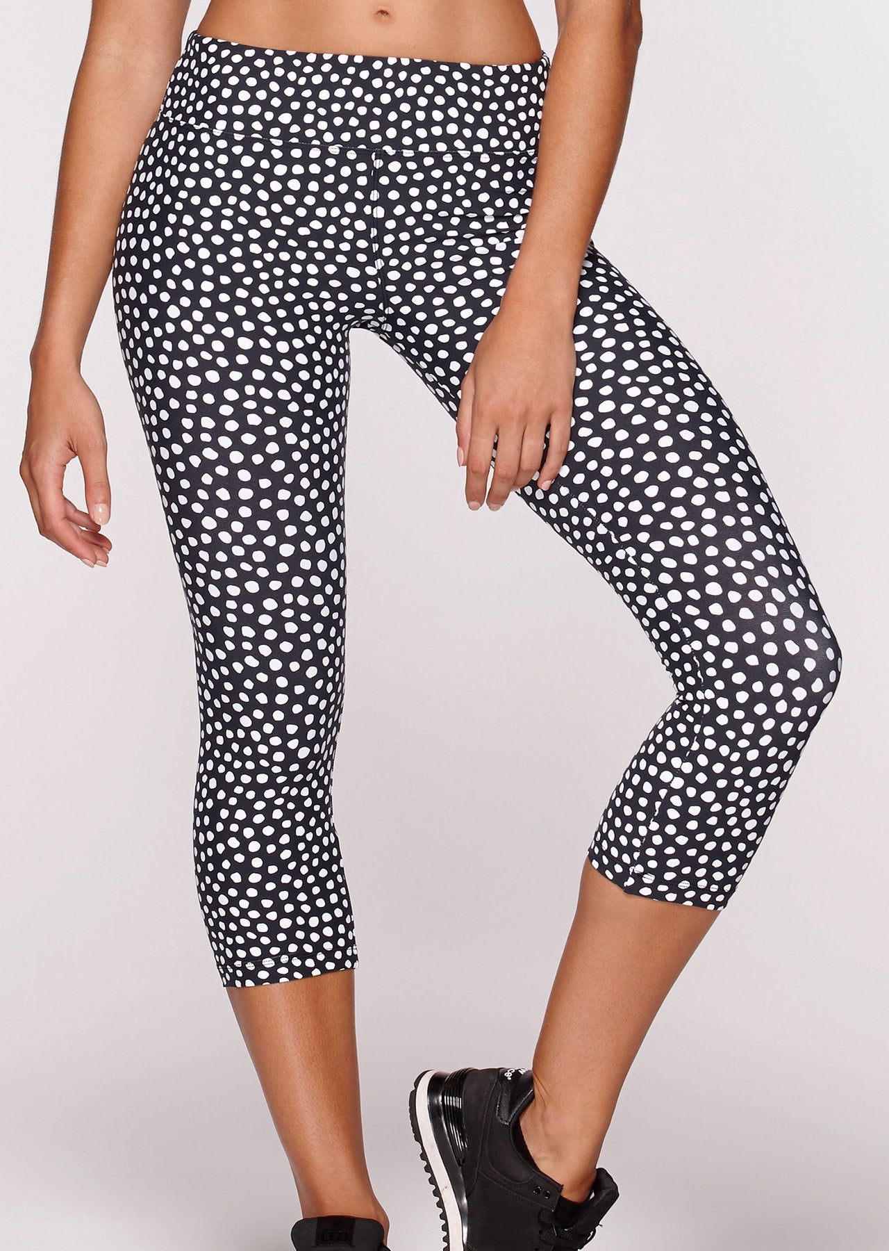 Lorna Jane Spot Me 7/8 Tight - Black/White