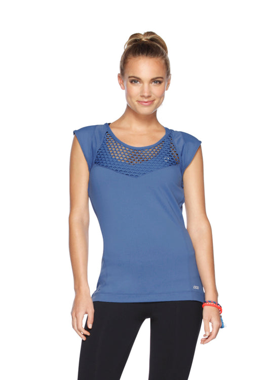 Lorna Jane Spring S/Slv Excel Top - Cosmic Dust