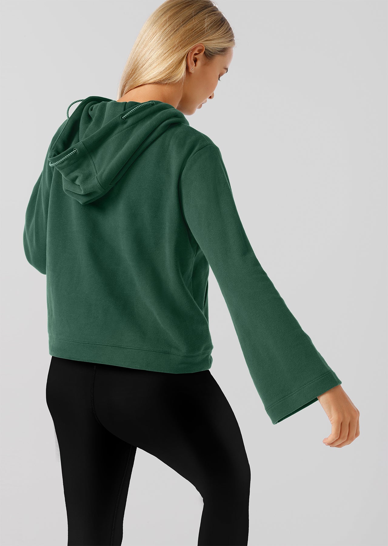 Lorna Jane Squad Cropped Hoodie - Bottle Green