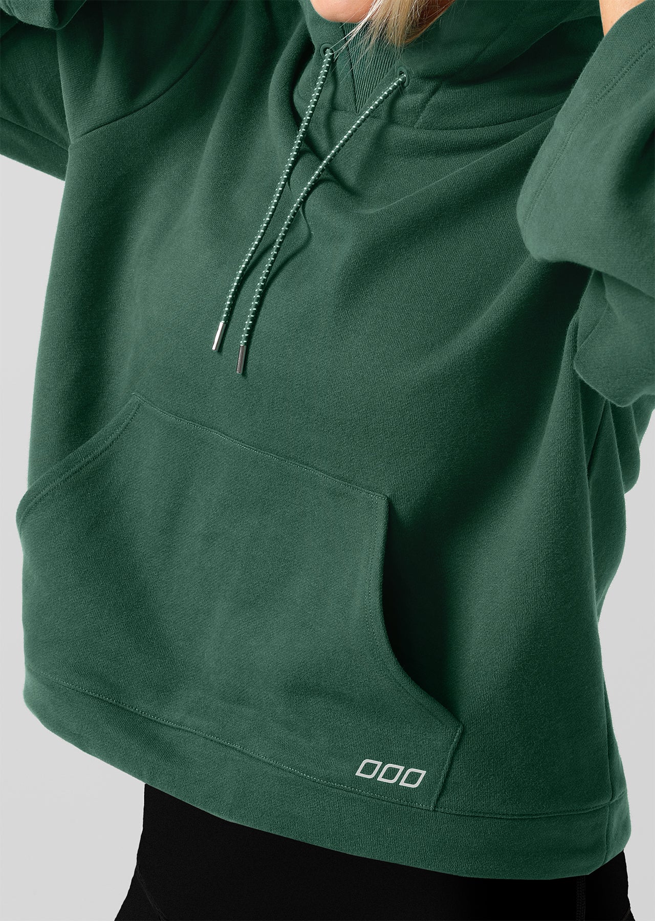 Lorna Jane Squad Cropped Hoodie - Bottle Green