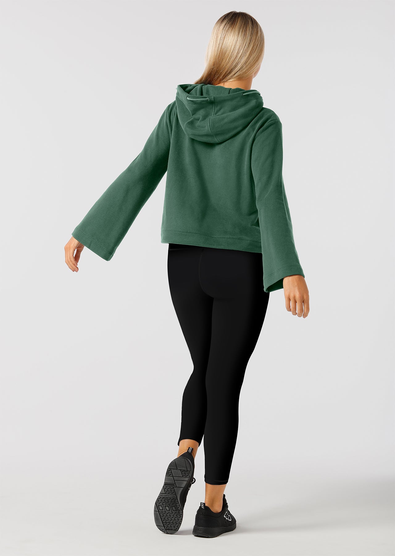 Lorna Jane Squad Cropped Hoodie - Bottle Green