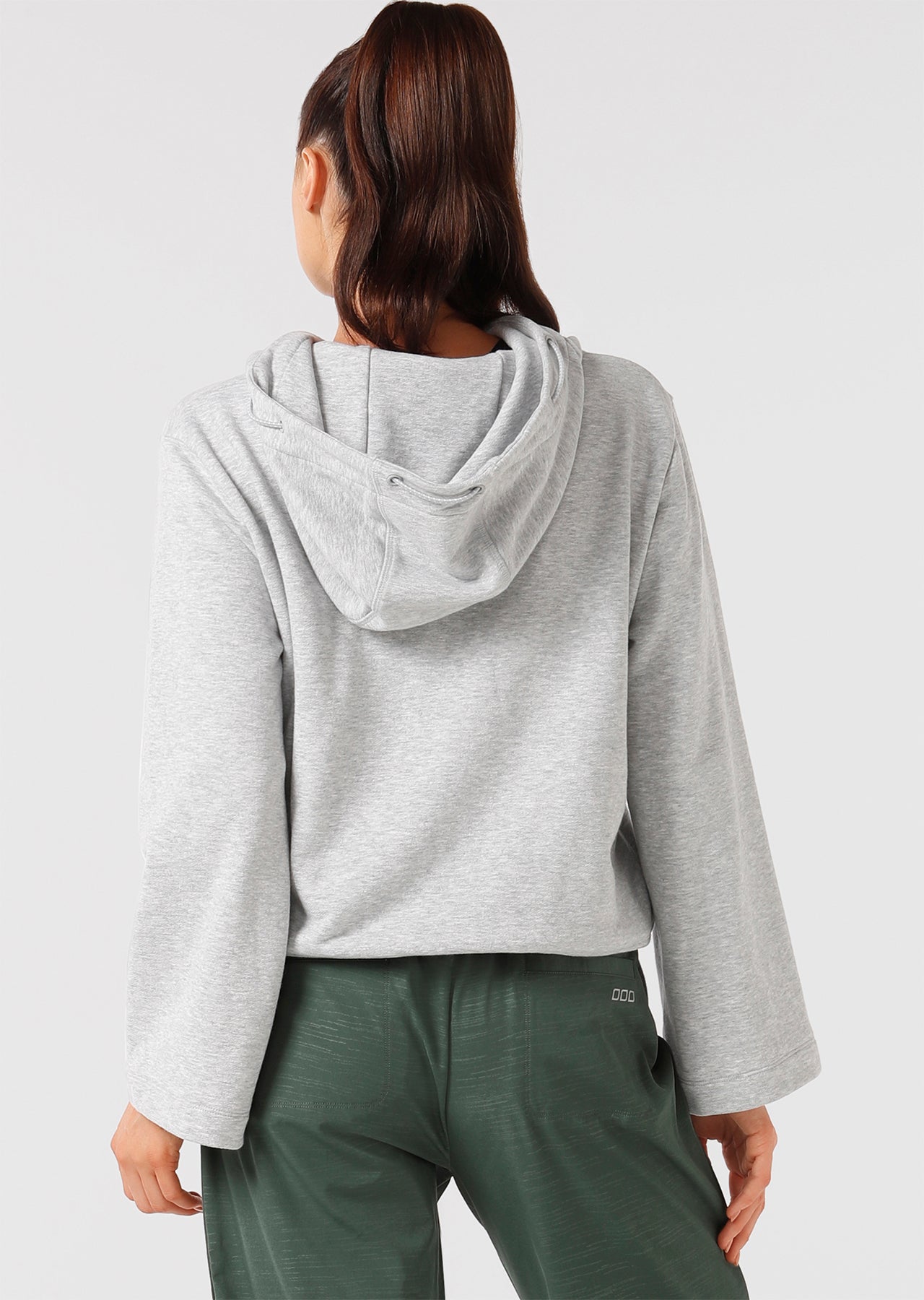 Lorna Jane Squad Cropped Hoodie - Grey Marl