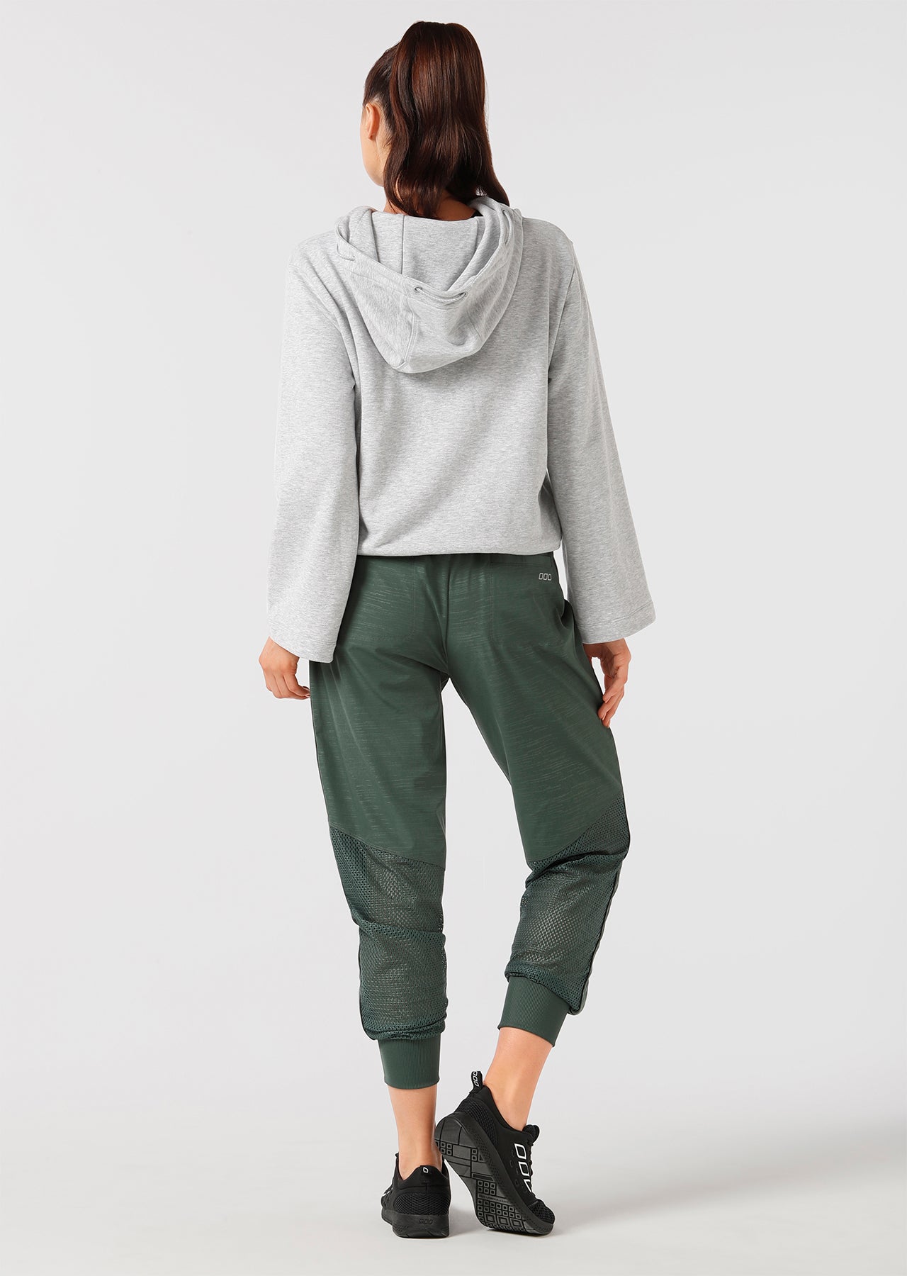 Lorna Jane Squad Cropped Hoodie - Grey Marl
