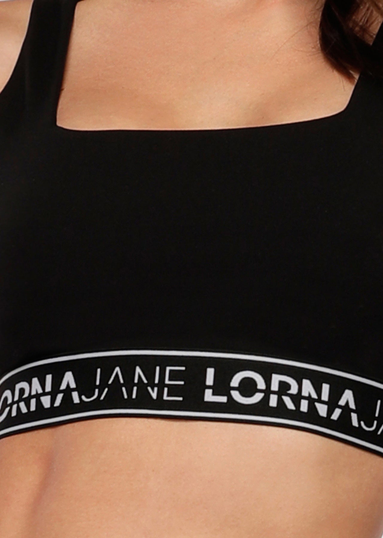 Lorna Jane Square Neck Sports Bra - Black