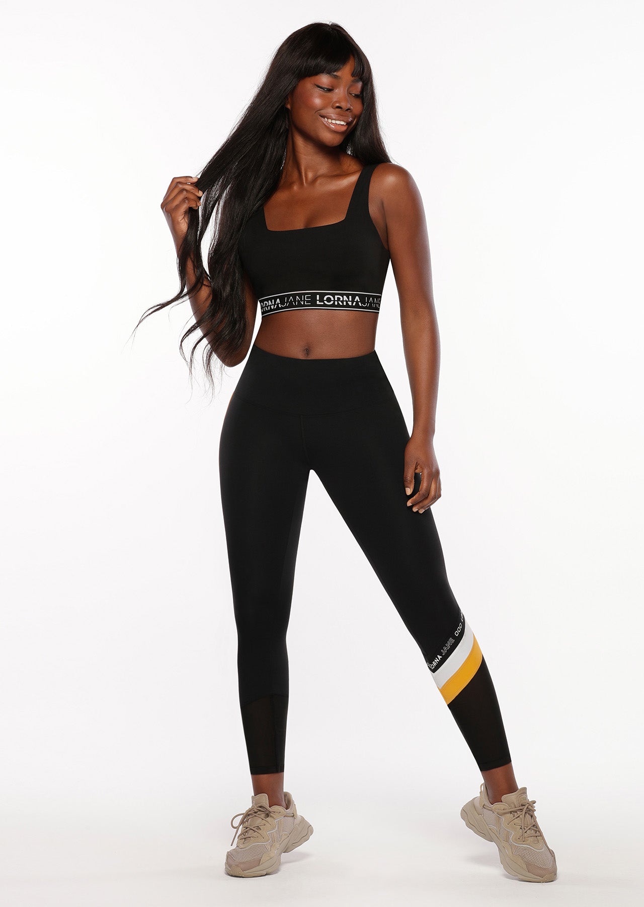 Lorna Jane Square Neck Sports Bra - Black