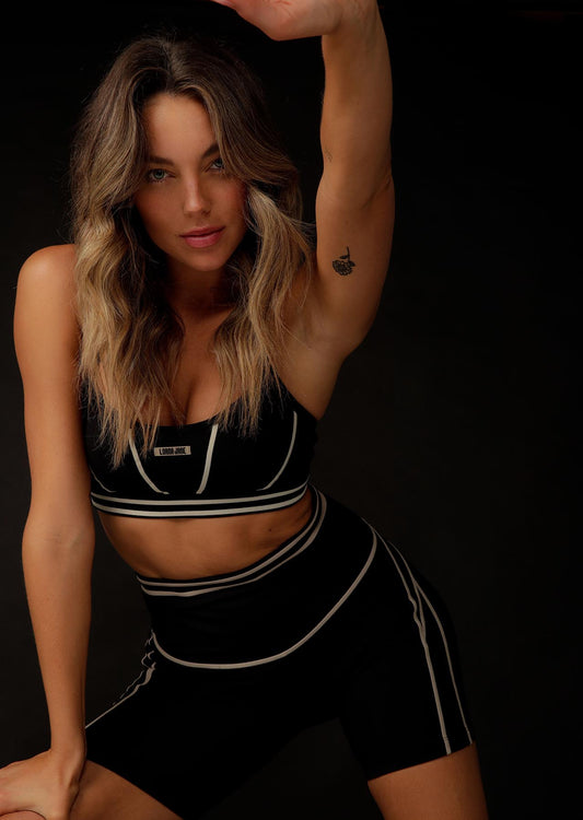 Lorna Jane Stacked Sports Bra - Black