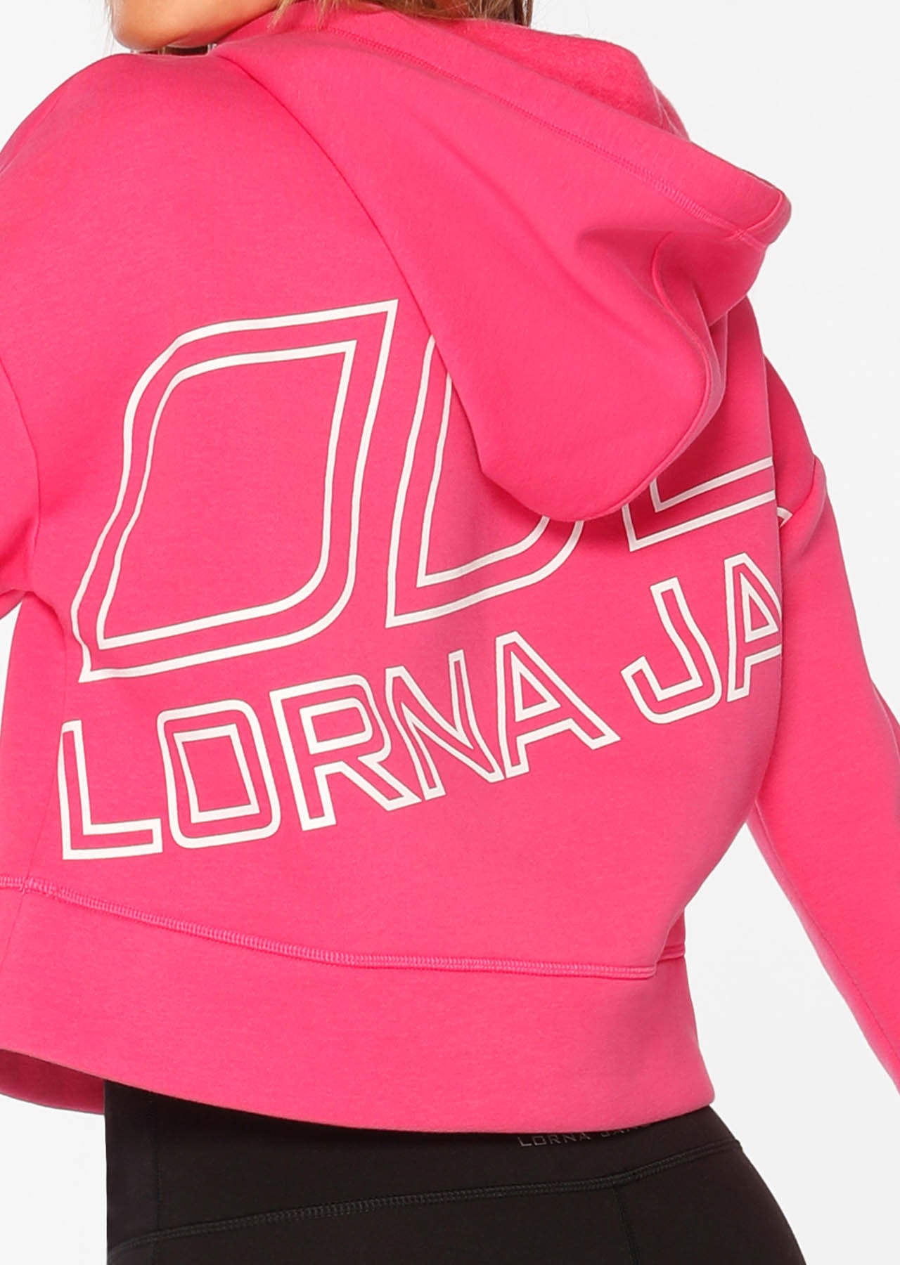 Lorna Jane Stand Out Cropped Hoodie - Babin Pink