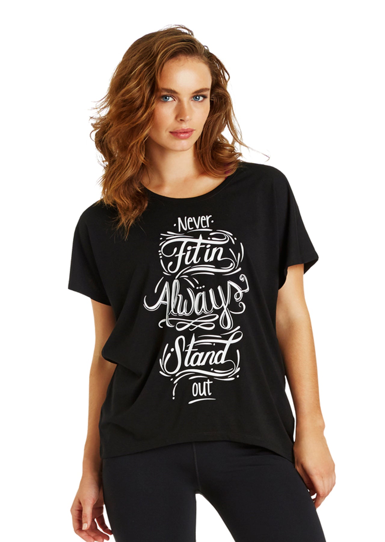 Lorna Jane Stand Out S/Slv T-Shirt - Black