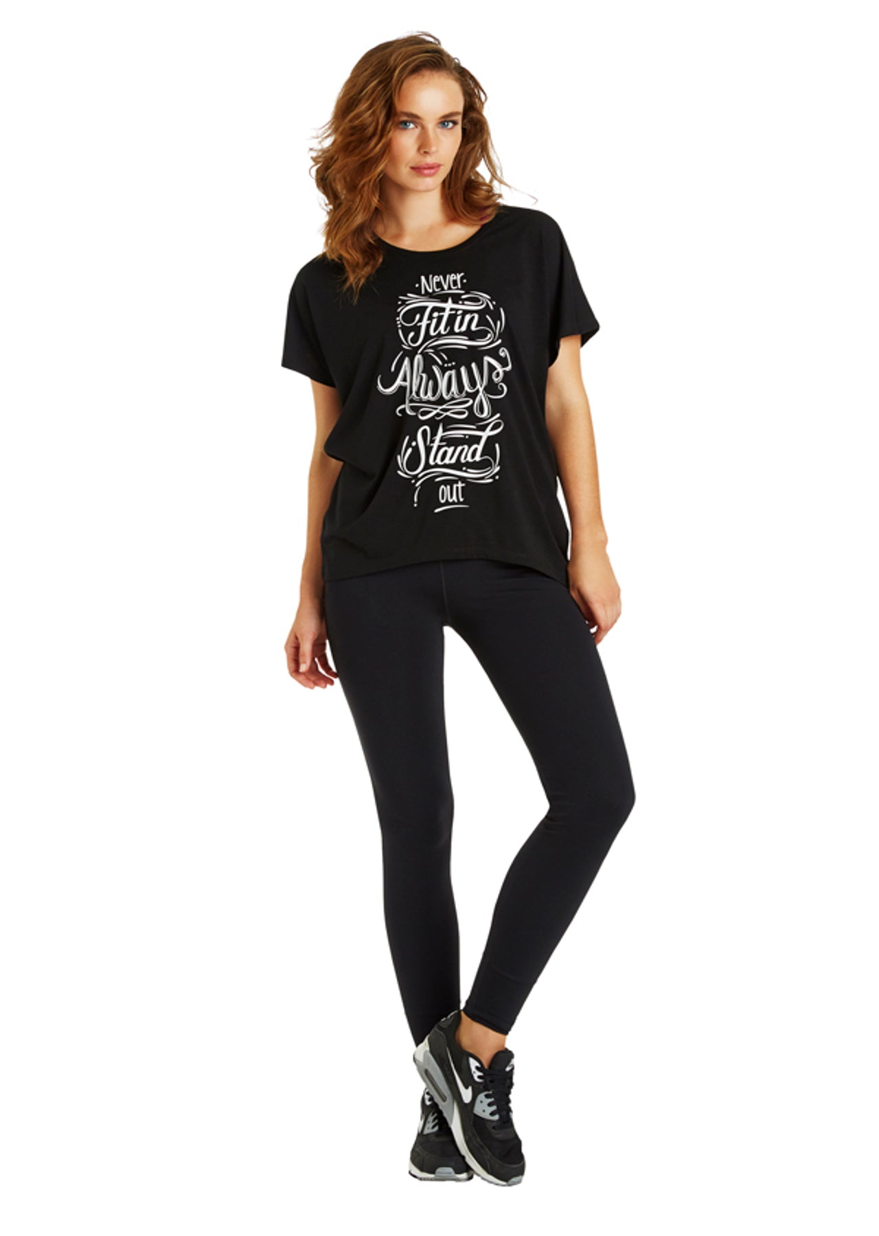 Lorna Jane Stand Out S/Slv T-Shirt - Black