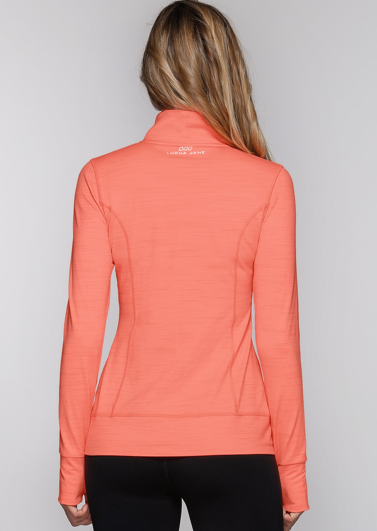 Lorna Jane Stay Cosy Active Brushed Maxum - Neon Peach Melba Marl