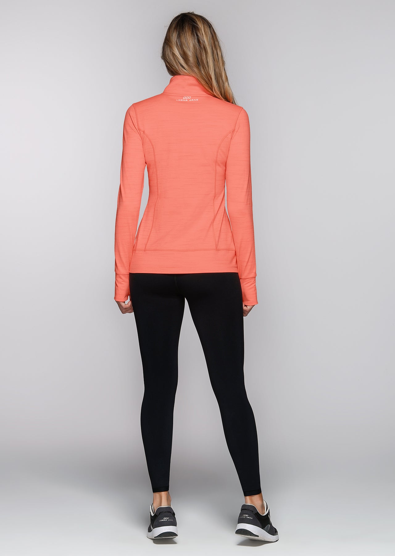 Lorna Jane Stay Cosy Active Brushed Maxum - Neon Peach Melba Marl
