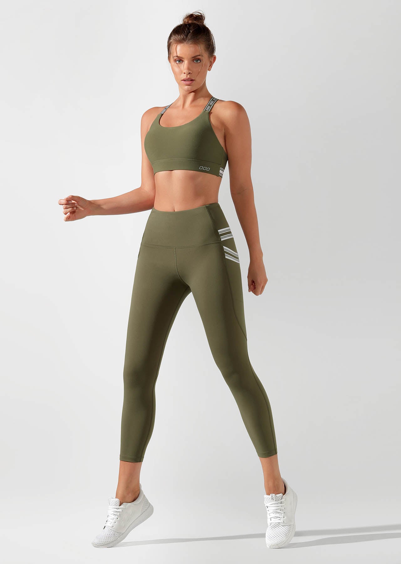 Lorna Jane Stop The Drop Sports Bra - Pale Olive