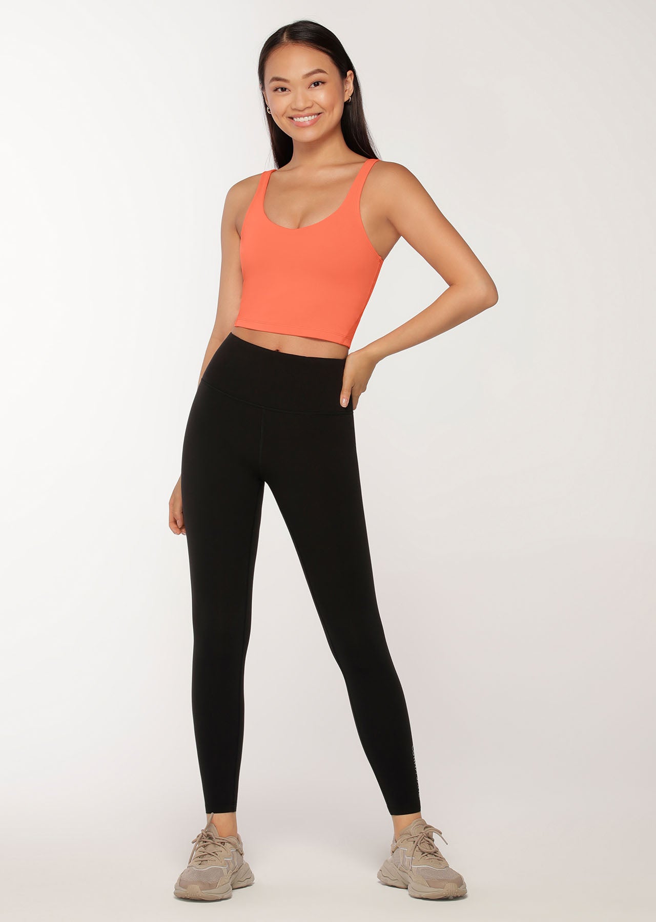 Lorna Jane Streamline Active Cropped Tank - Satsuma