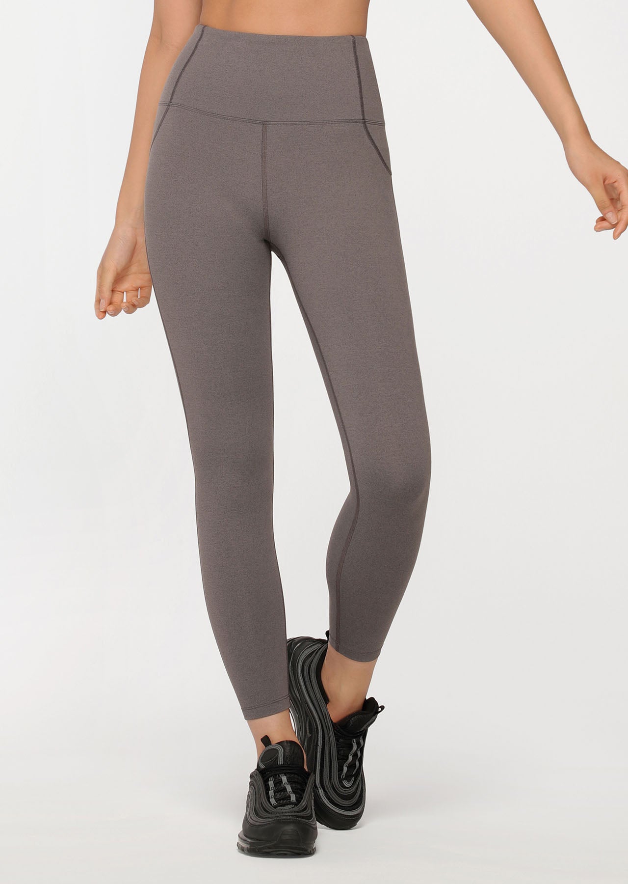 Lorna Jane Streamline Ankle Biter Leggings - Char Marl