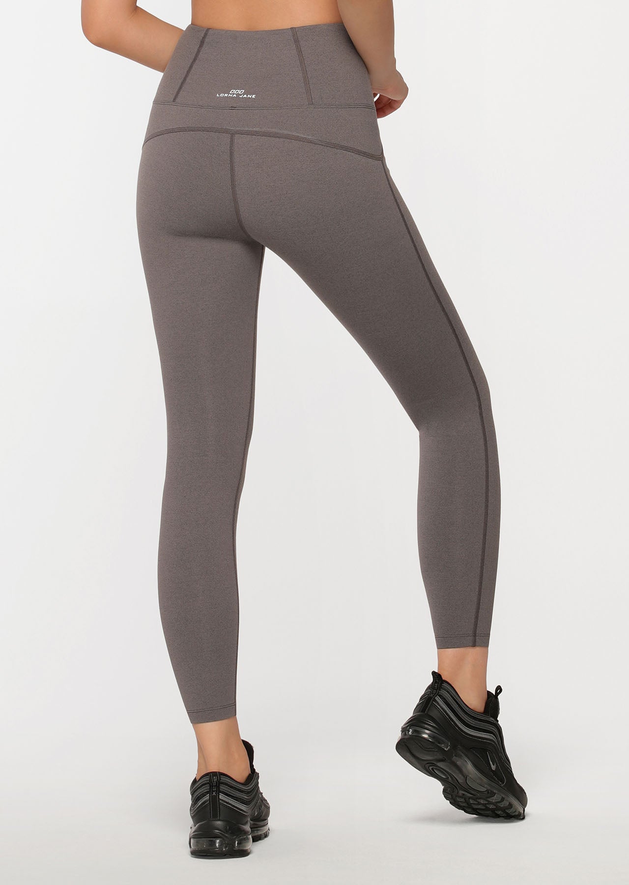 Lorna Jane Streamline Ankle Biter Leggings - Char Marl