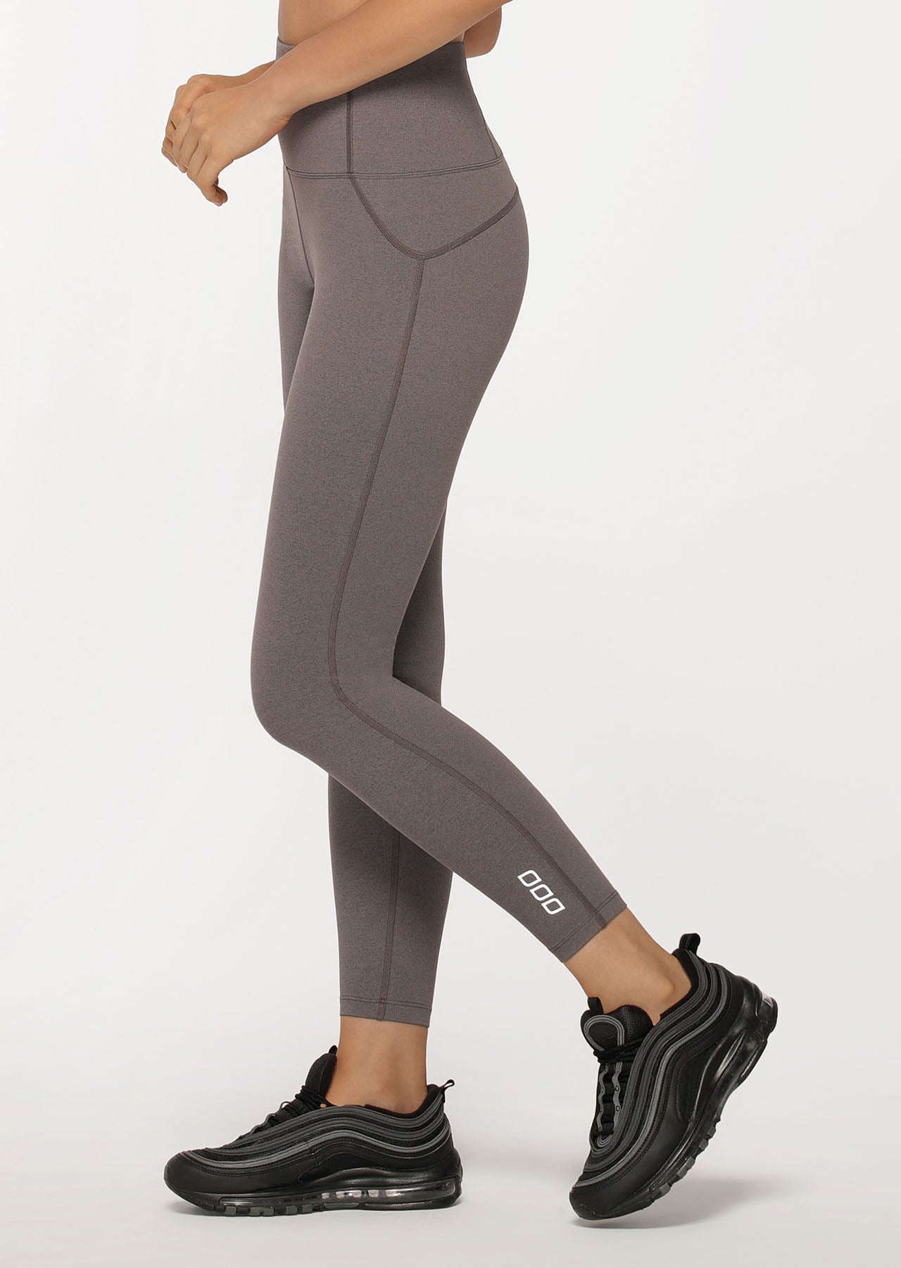 Lorna Jane Streamline Ankle Biter Leggings - Char Marl