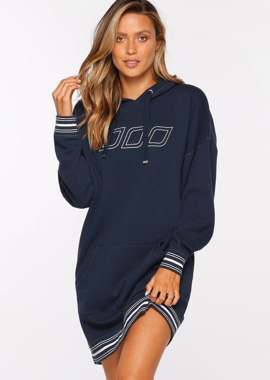 Lorna Jane Street Hoodie Dress - Imperial Blue