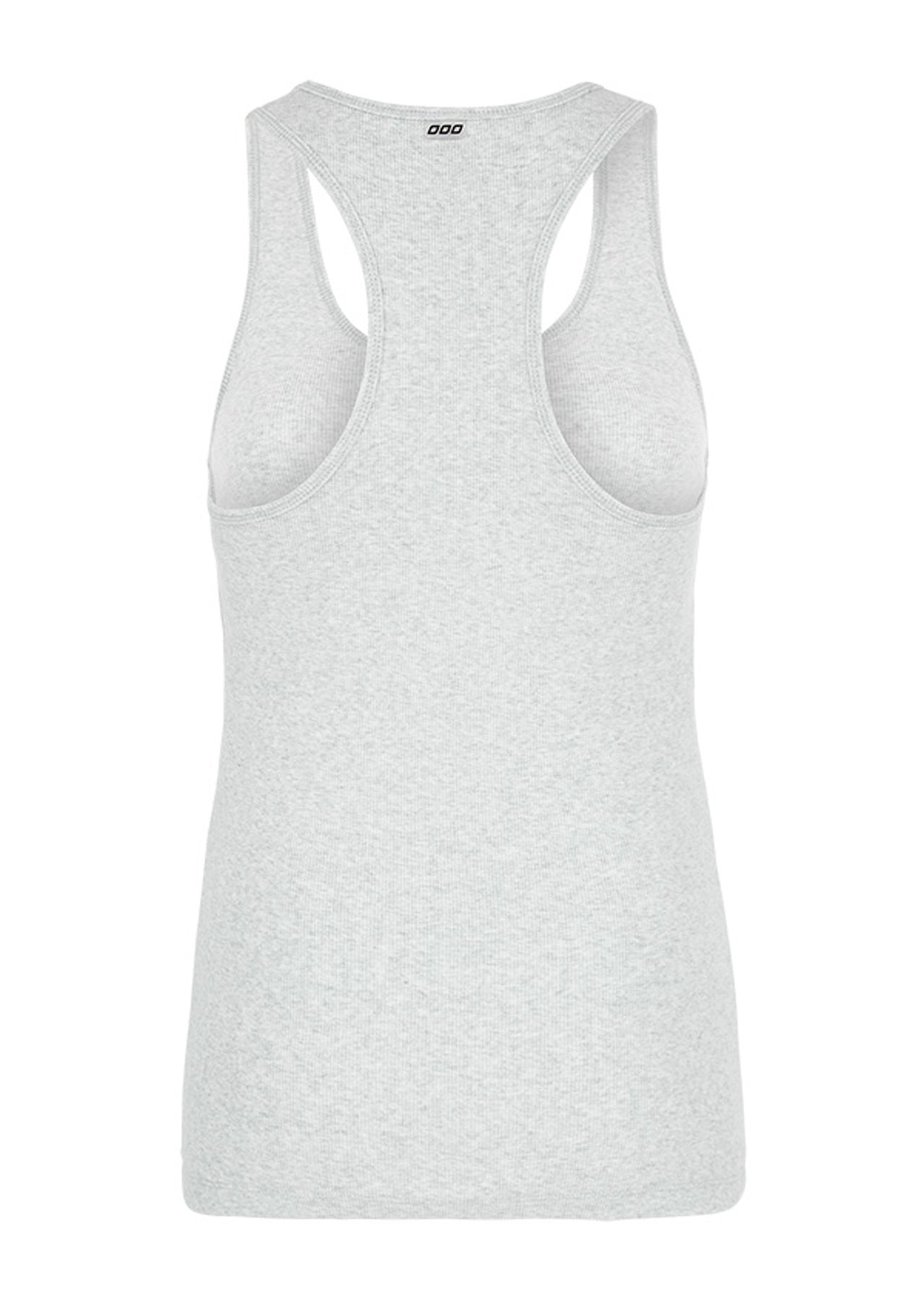 Lorna Jane String Tank - Light Grey Marl