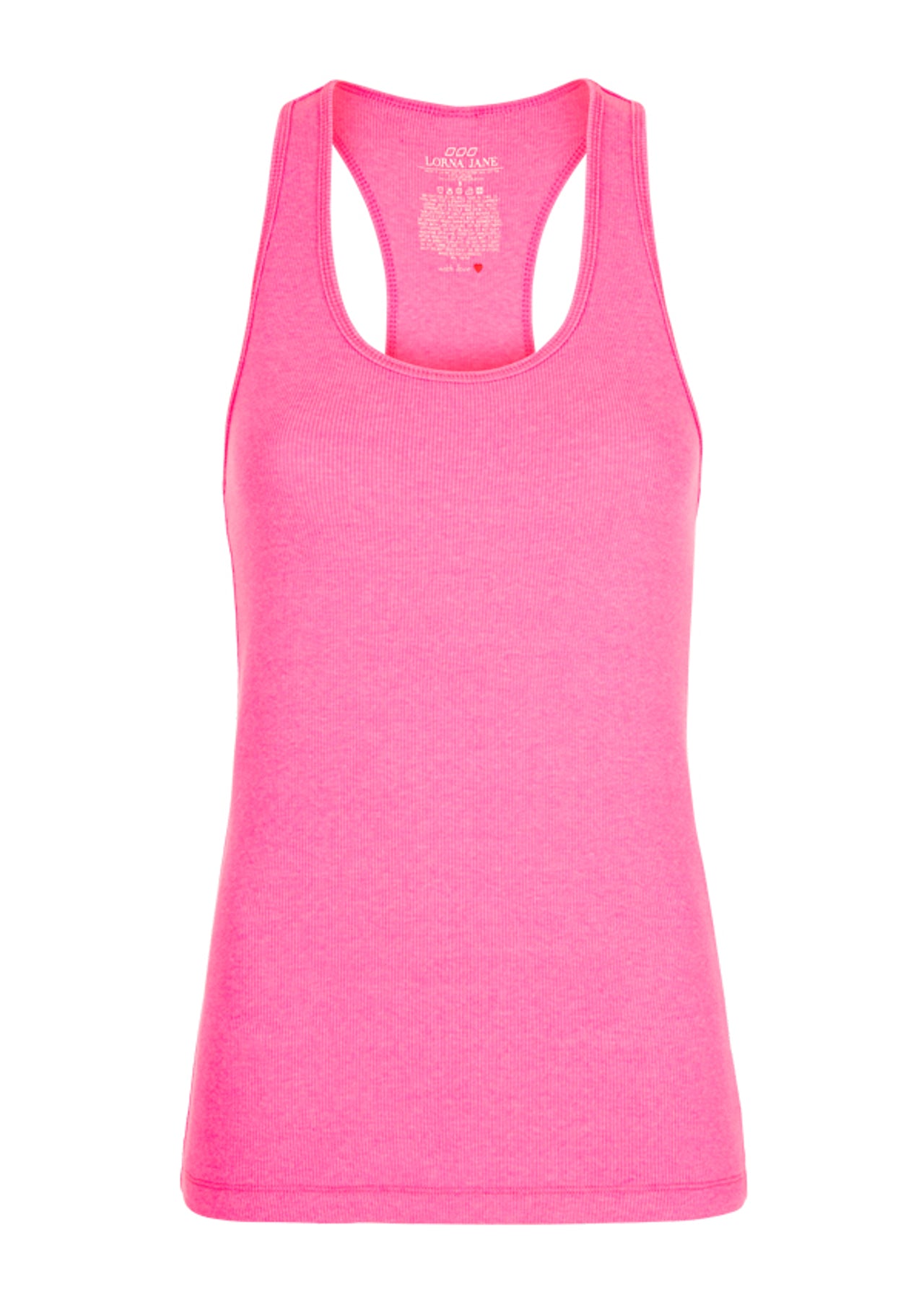 Lorna Jane String Tank - Rosa Shocking Marl