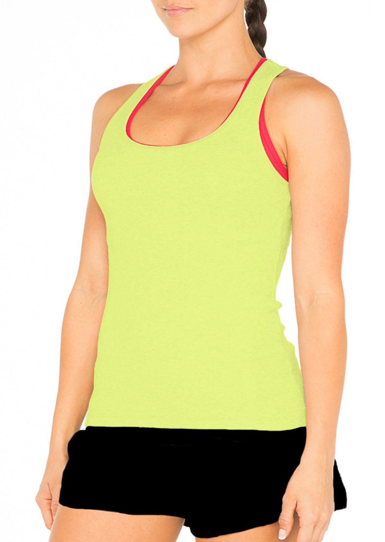 Lorna Jane String Tank - Neon Citrus