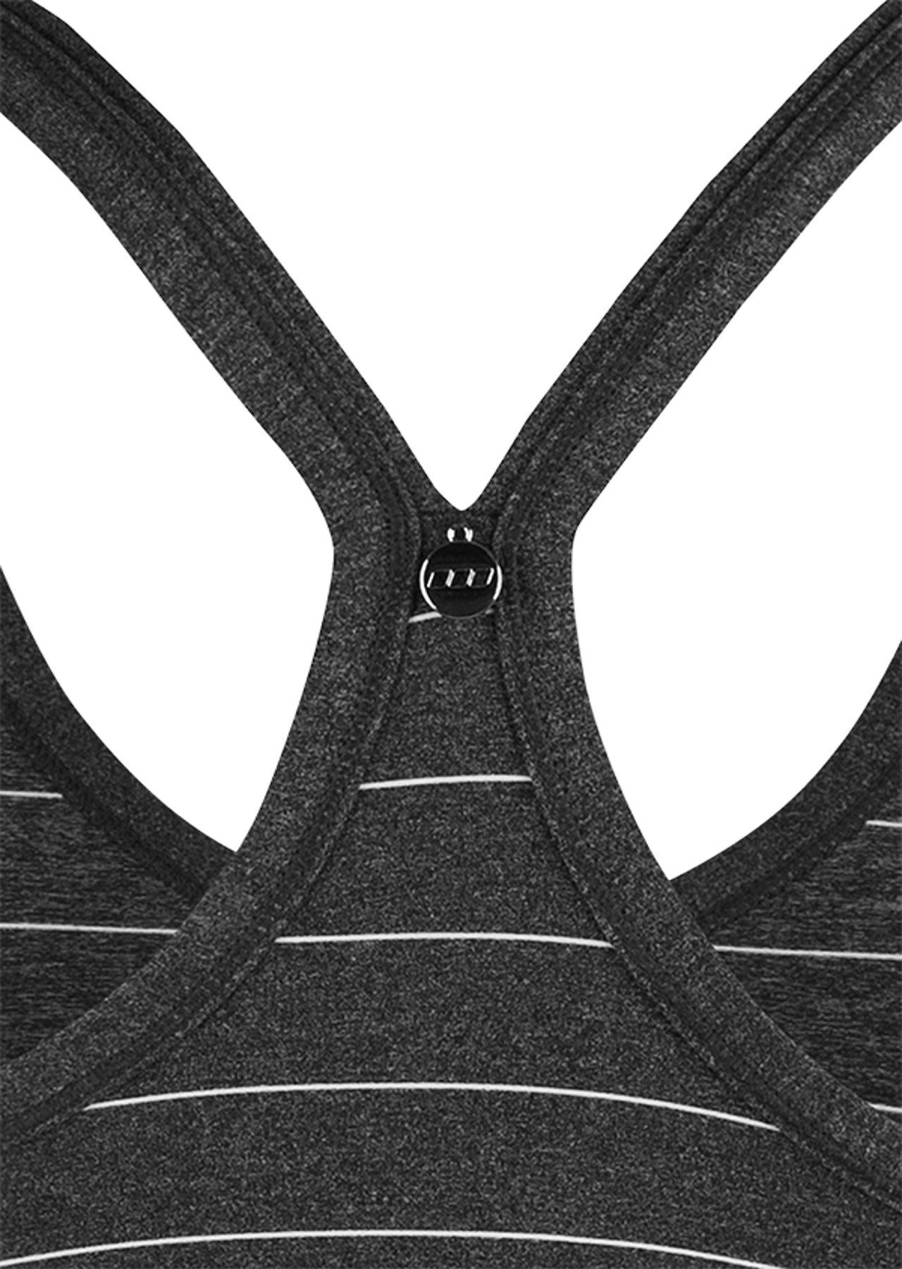 Lorna Jane Stripe Excel Tank - Black Marl Stripe