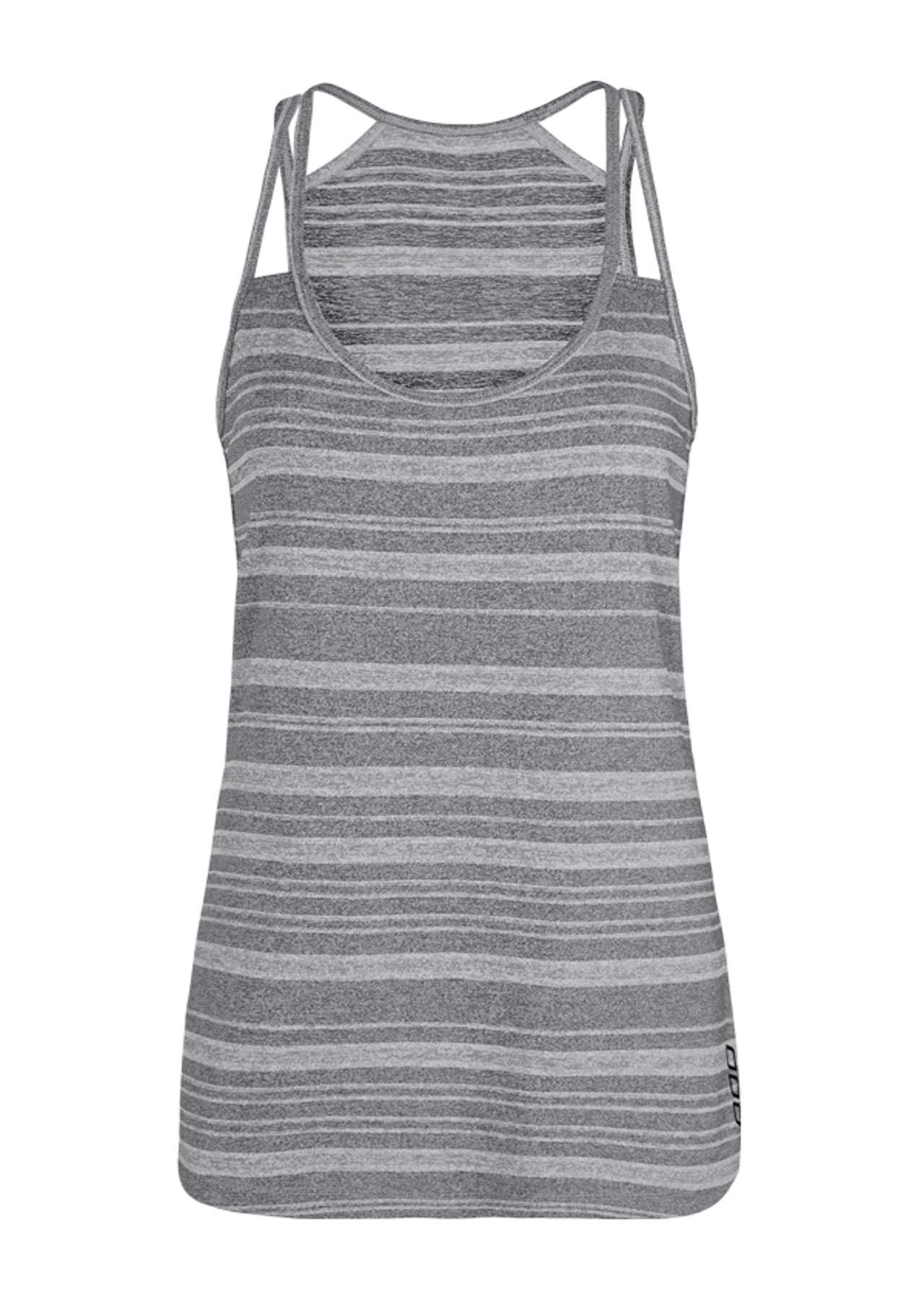 Lorna Jane Sugar Excel Tank - Grey Marl Stripe