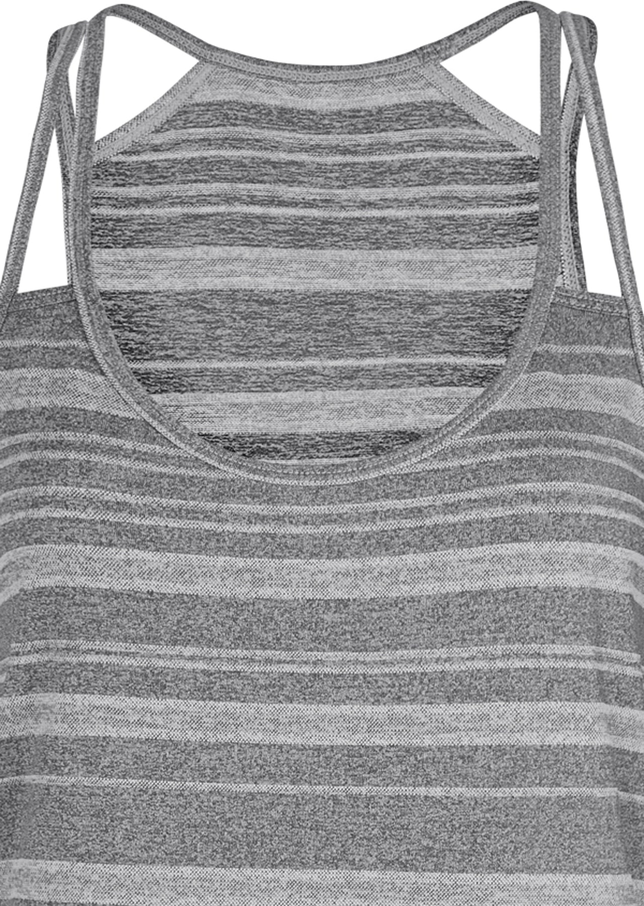 Lorna Jane Sugar Excel Tank - Grey Marl Stripe