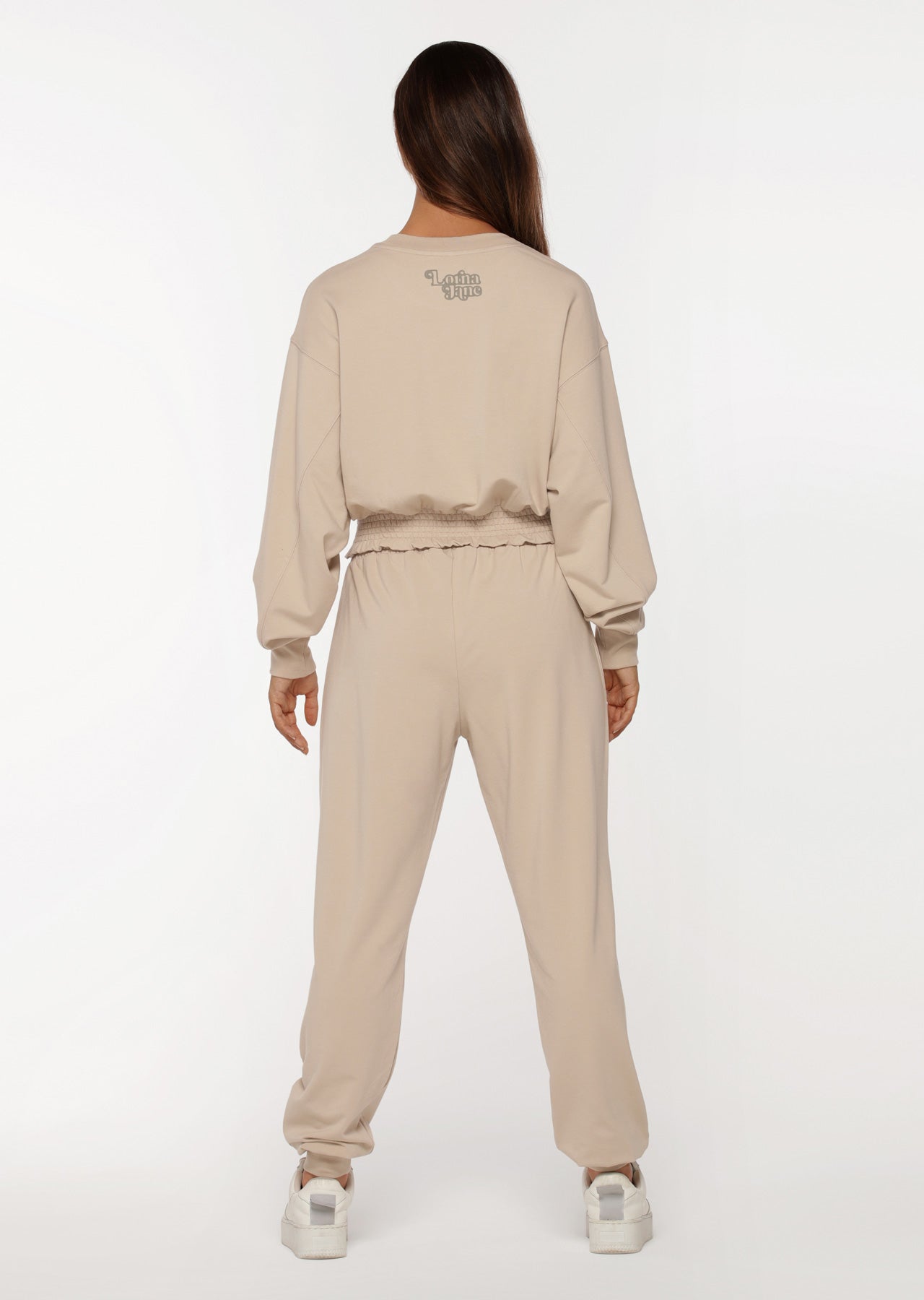 Lorna Jane Sunlight Shirred Sweat - Off White