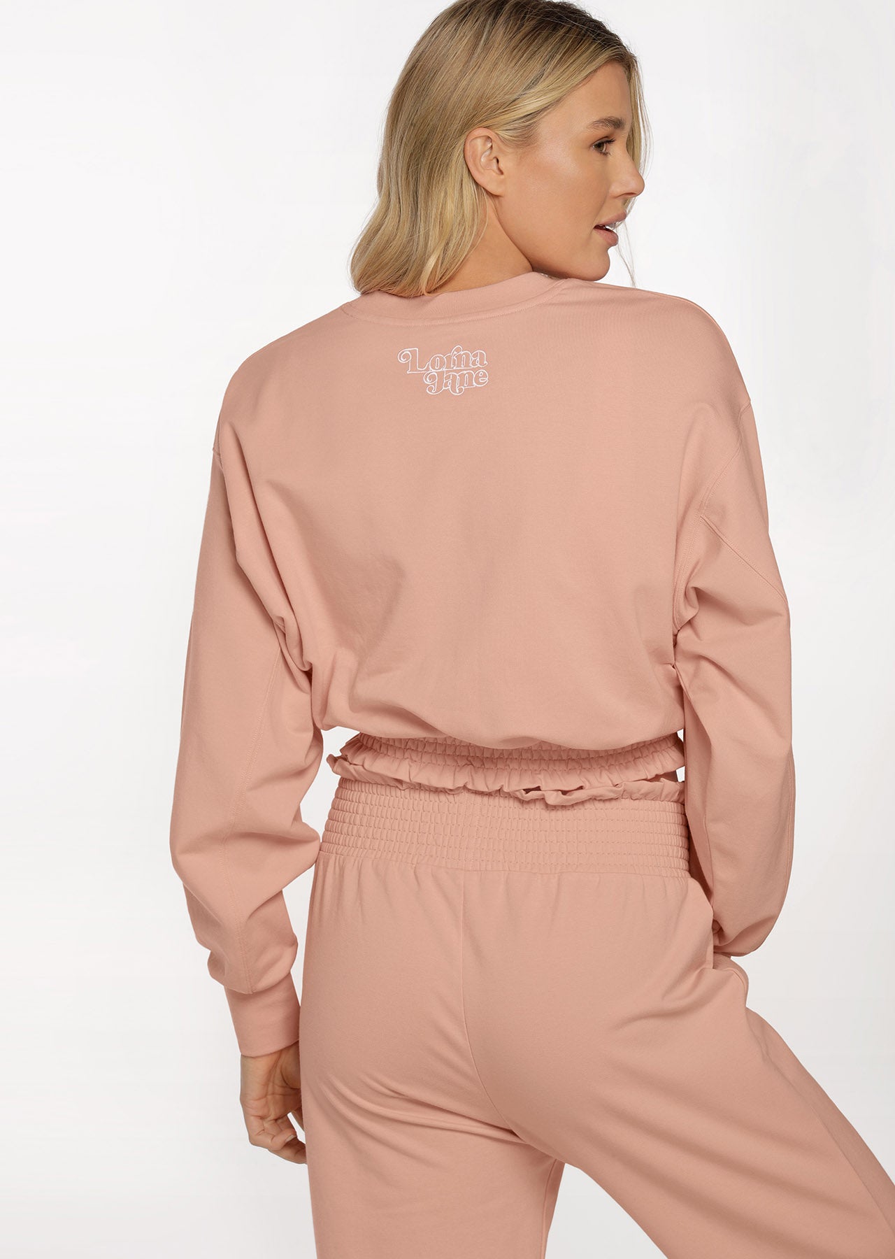 Lorna Jane Sunlight Shirred Sweat - Ballerina