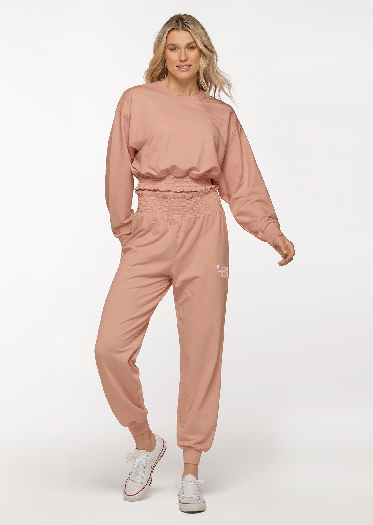 Lorna Jane Sunlight Shirred Sweat - Ballerina