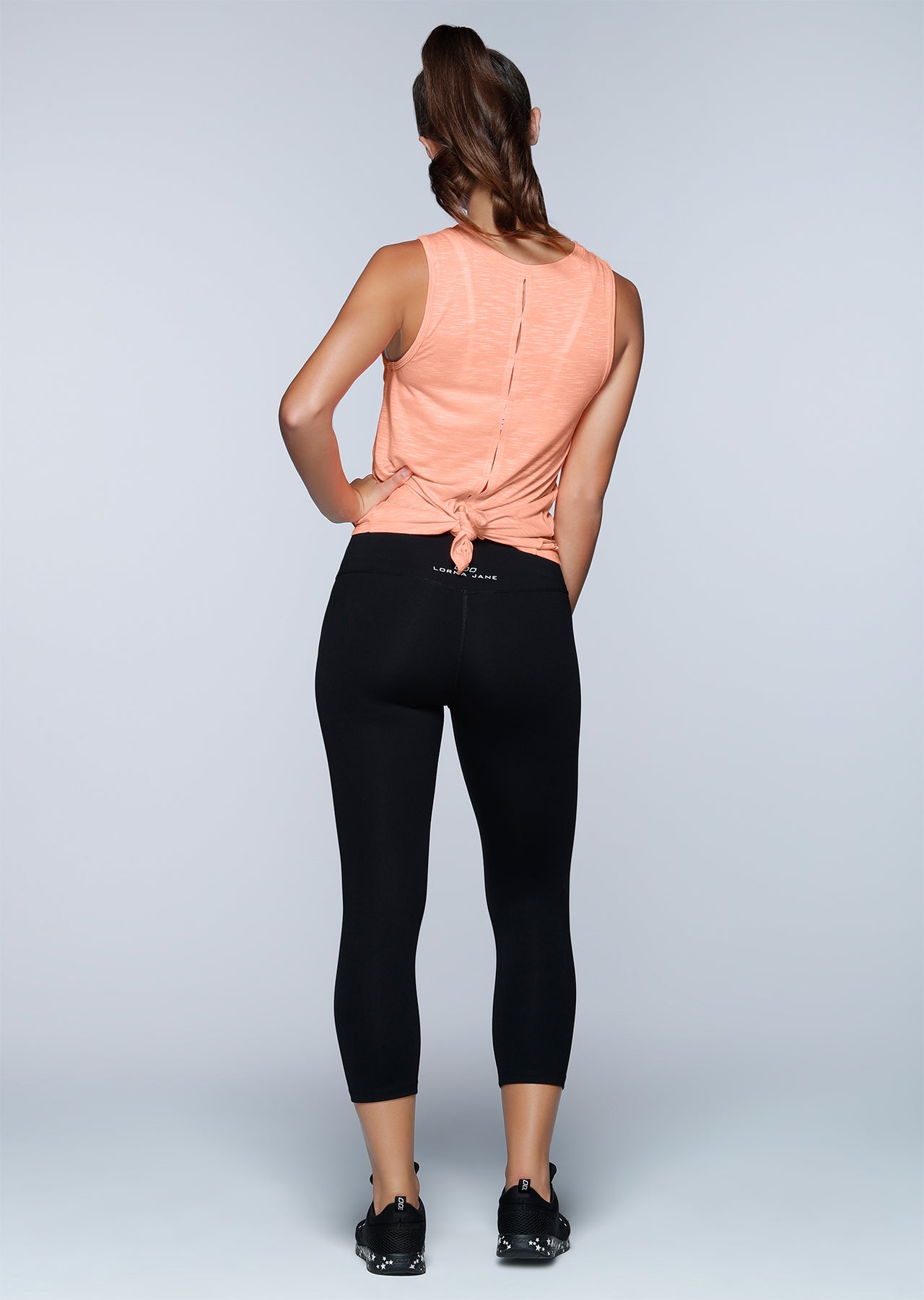 Lorna Jane Sunrise Tank - Neon Peach Melba Marl