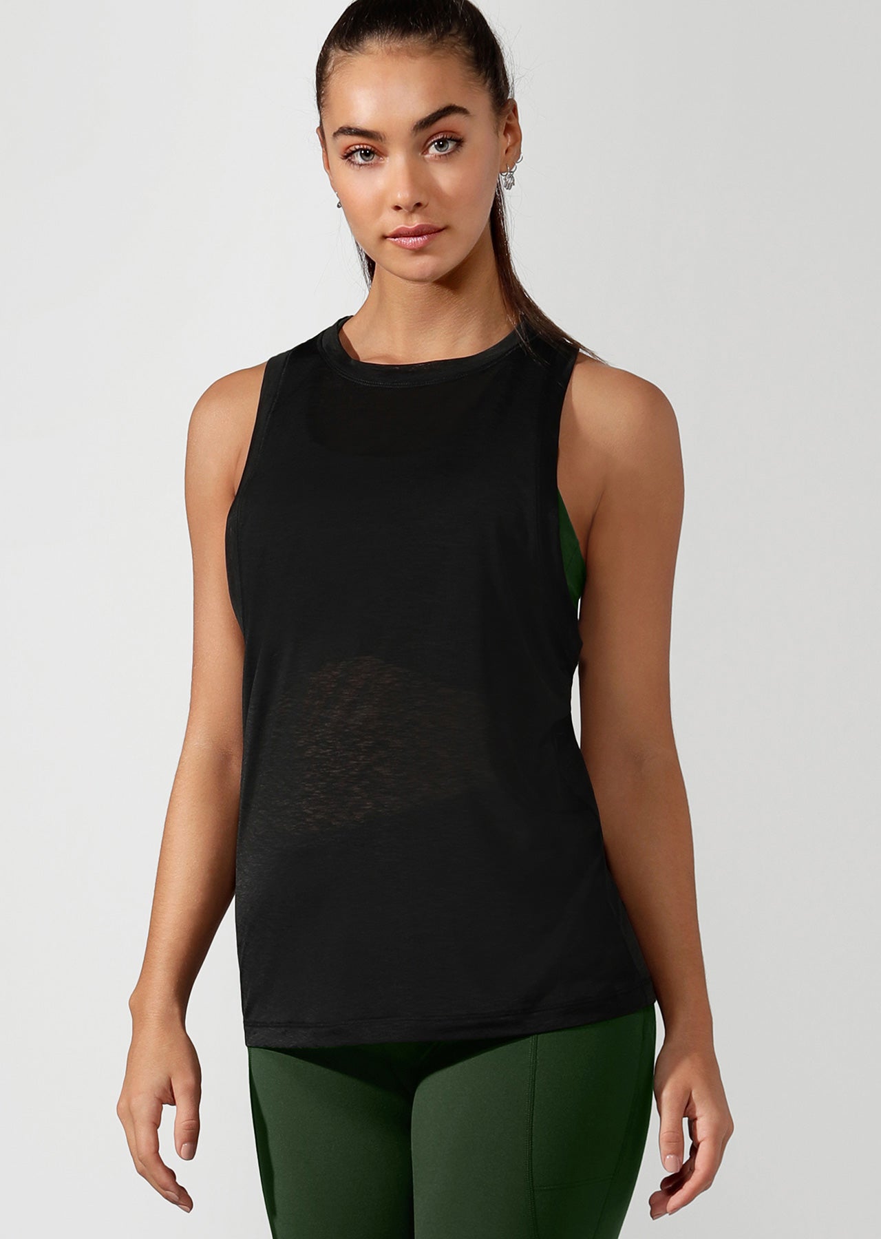 Lorna Jane Superfine Active Muscle Tank - Black