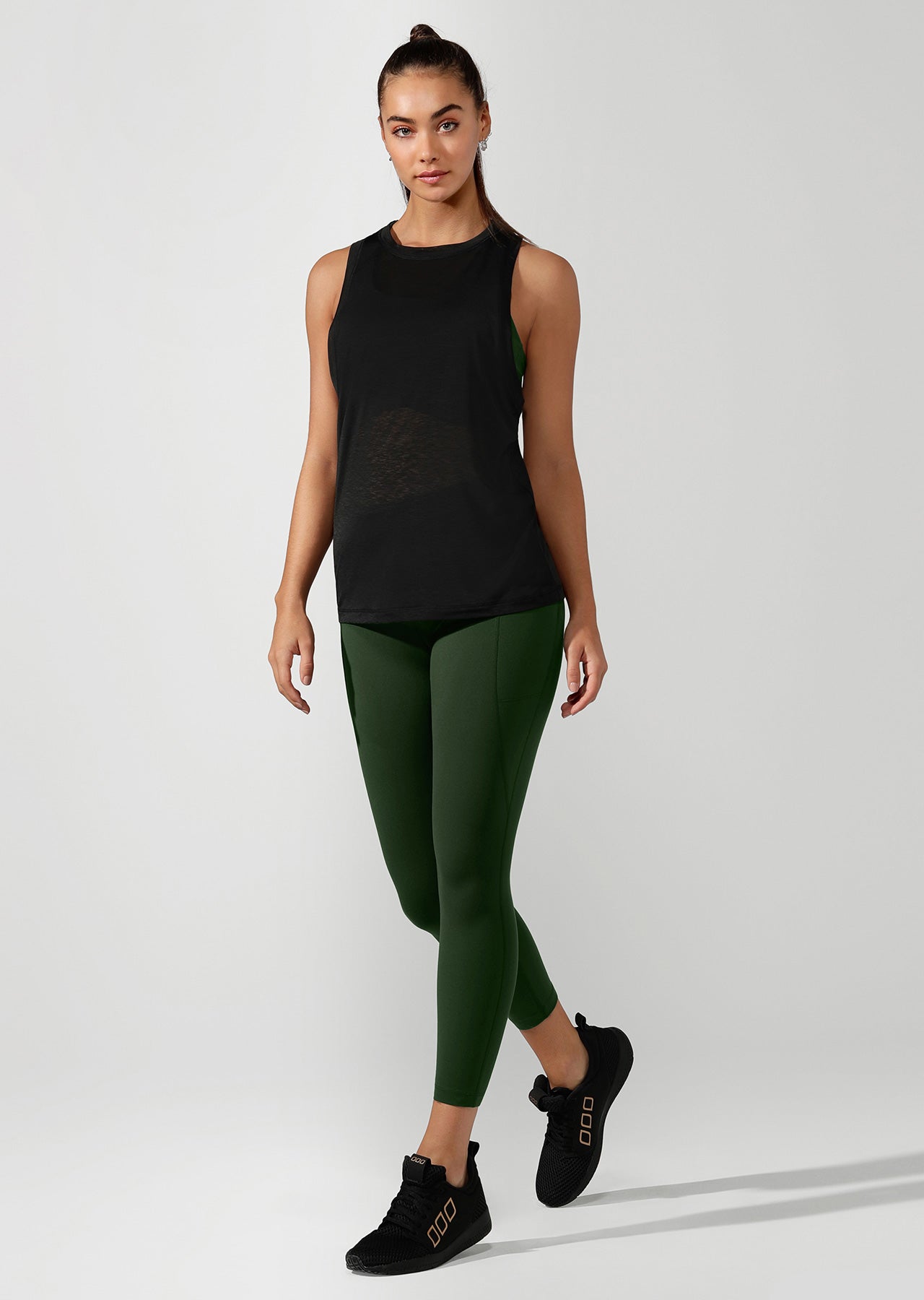 Lorna Jane Superfine Active Muscle Tank - Black