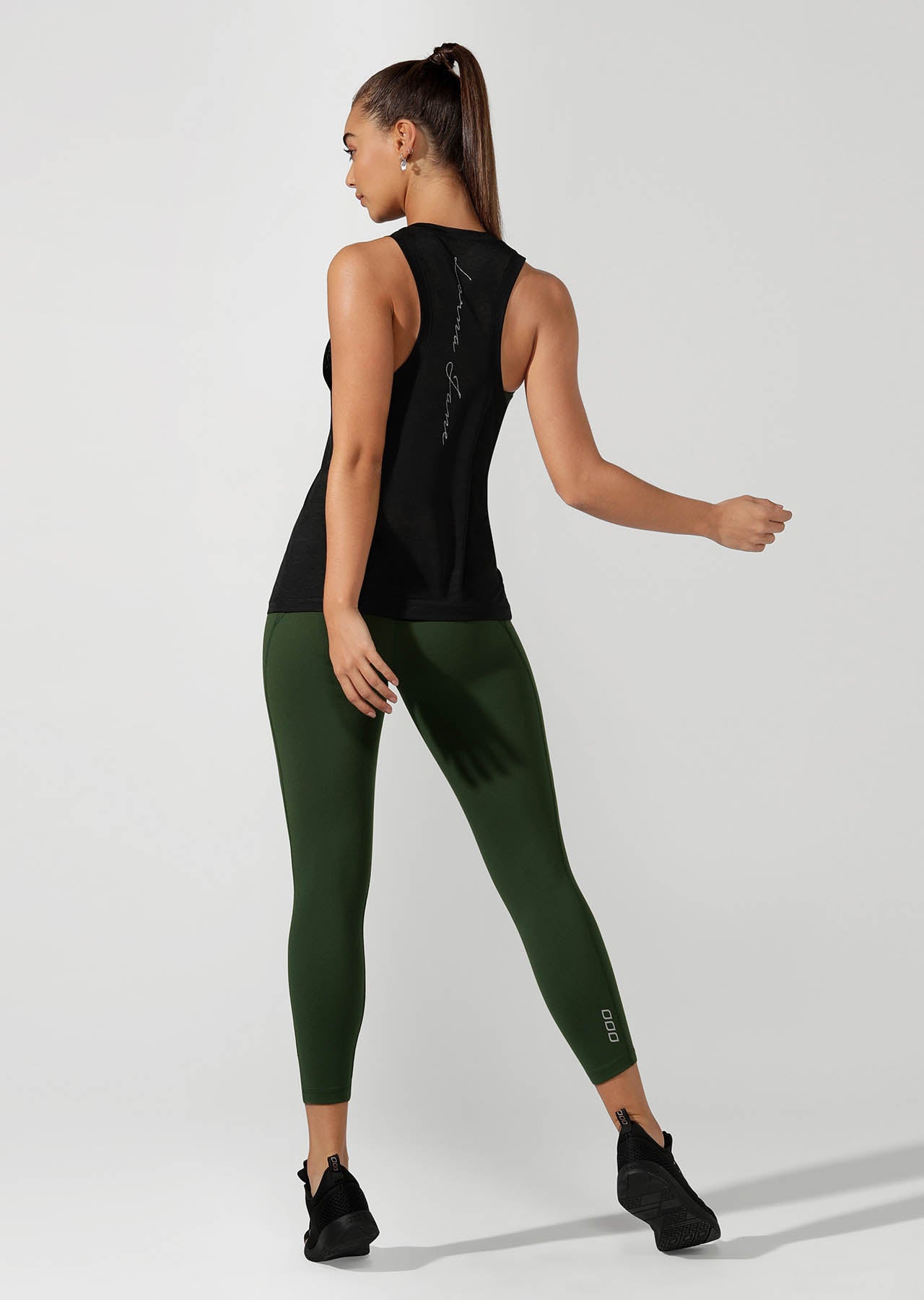 Lorna Jane Superfine Active Muscle Tank - Black