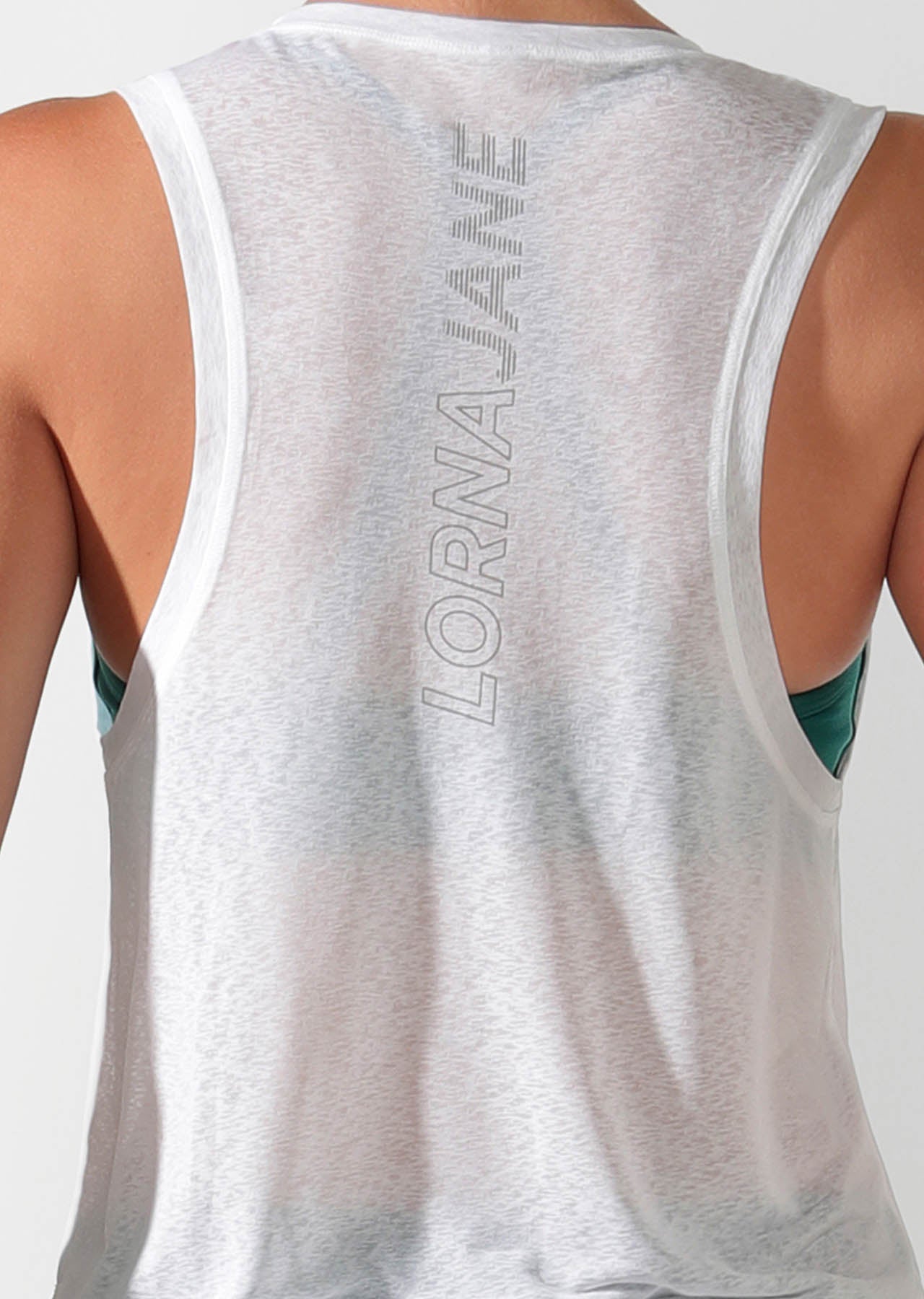 Lorna Jane Superfine Cropped Active Tank - White