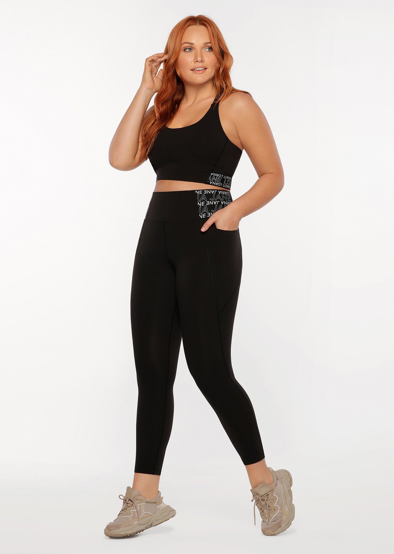 Lorna Jane Superior Phone Pocket Ankle Biter Leggings - Black