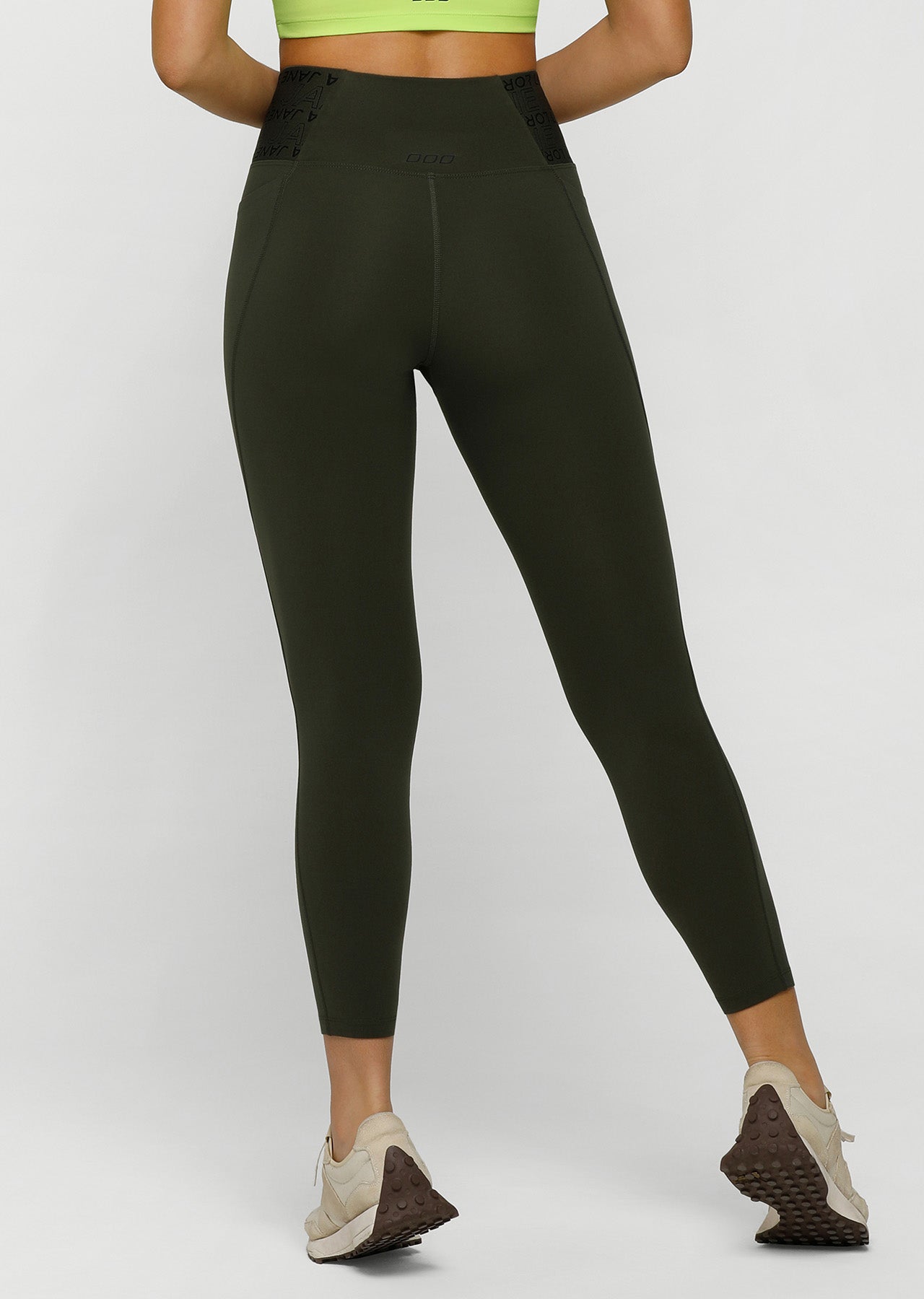 Lorna Jane Superior Phone Pocket Ankle Biter Leggings - Dark Luxury Green