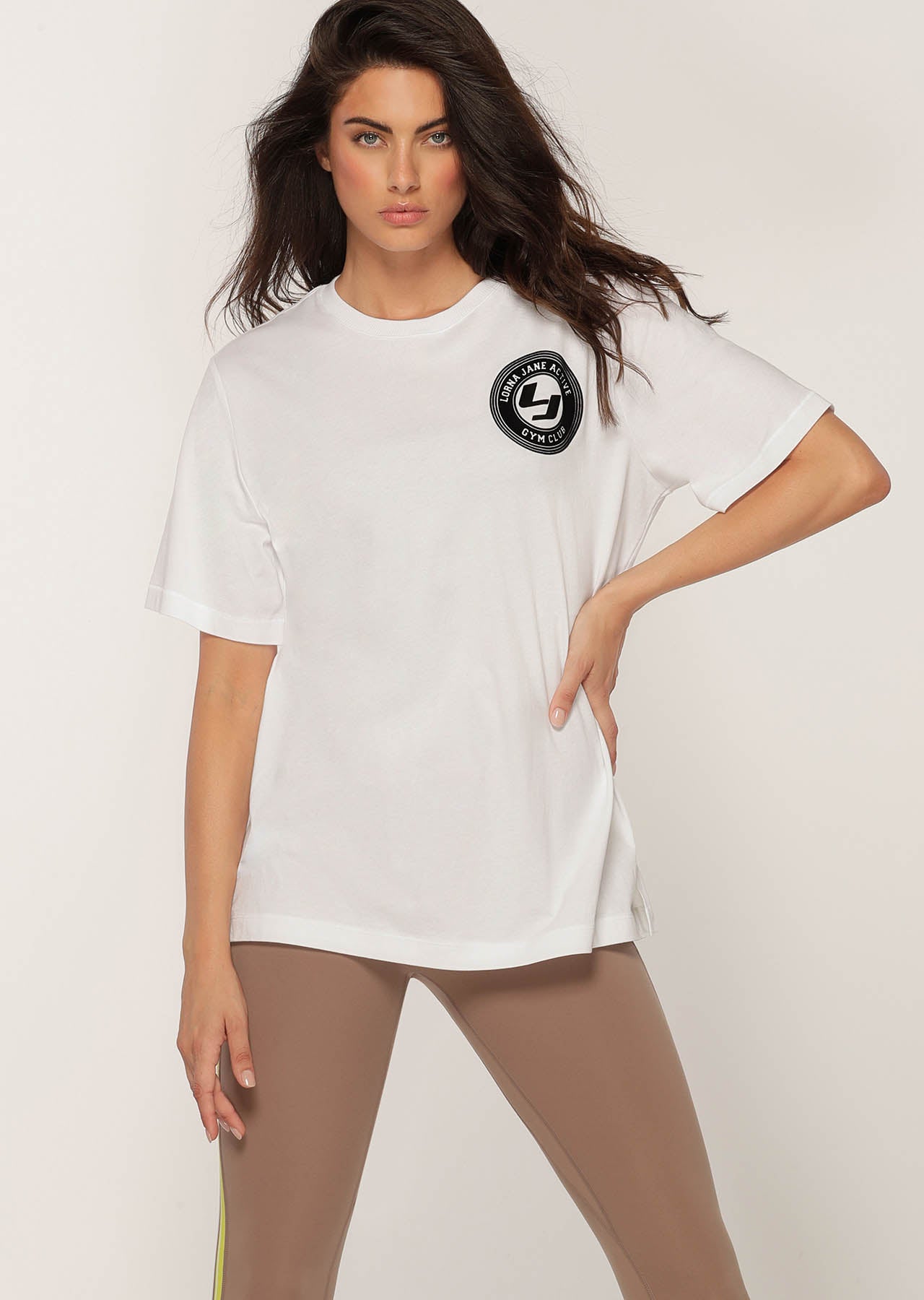 Lorna Jane Swagger Oversized Tee - White