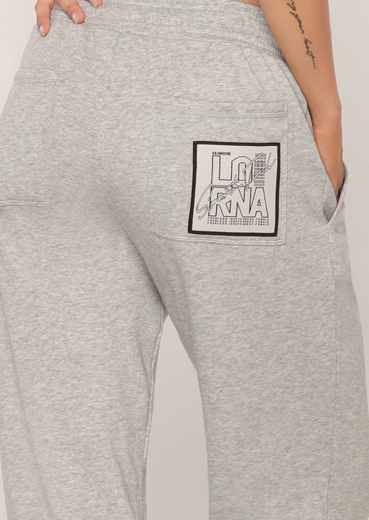 Lorna Jane Swagger Track Pants - Light Grey Marl