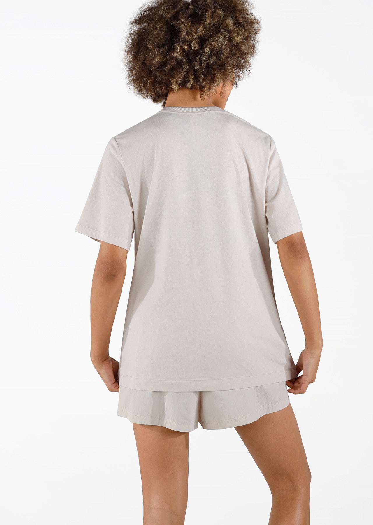 Lorna Jane Sweat It Oversized Tee - White Sand