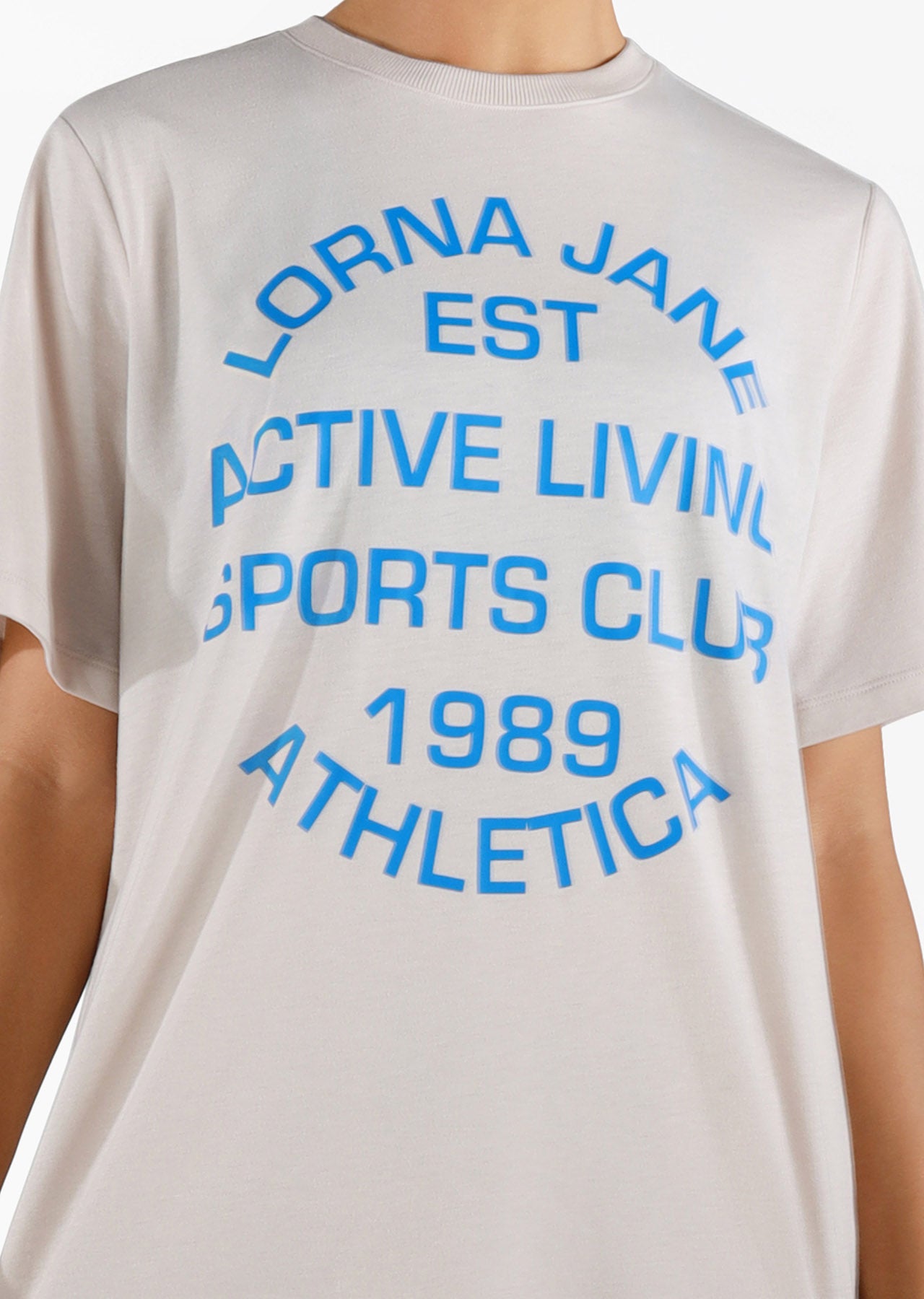 Lorna Jane Sweat It Oversized Tee - White Sand