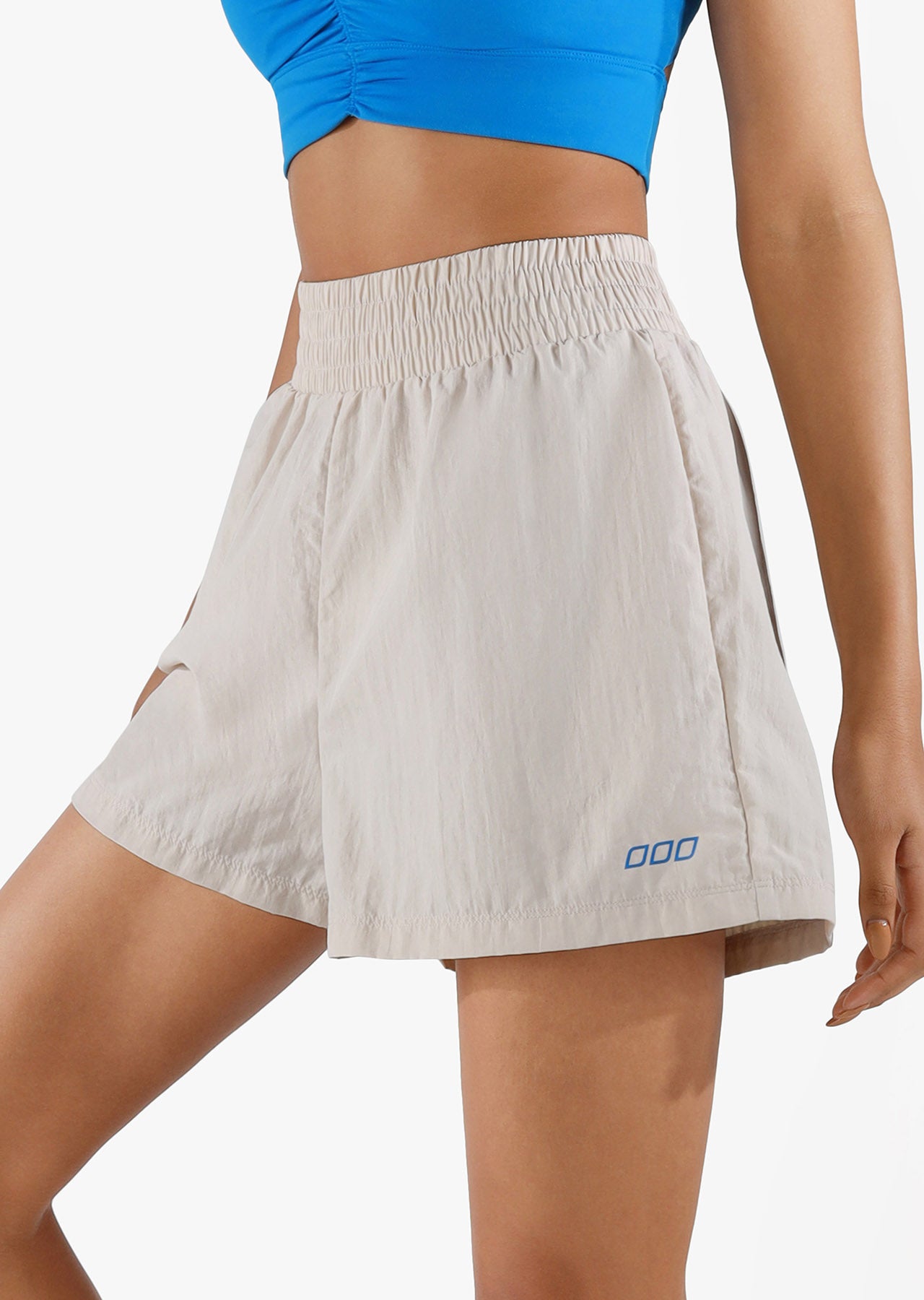 Lorna Jane Sweat It Run Shorts - White Sand