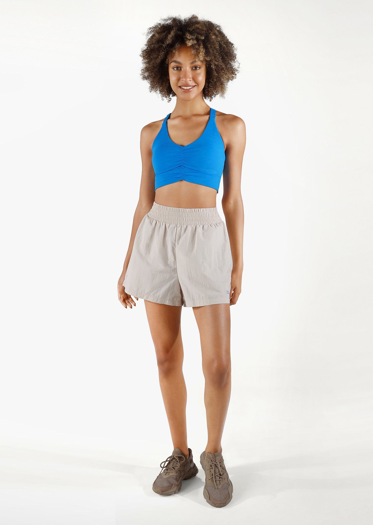 Lorna Jane Sweat It Run Shorts - White Sand