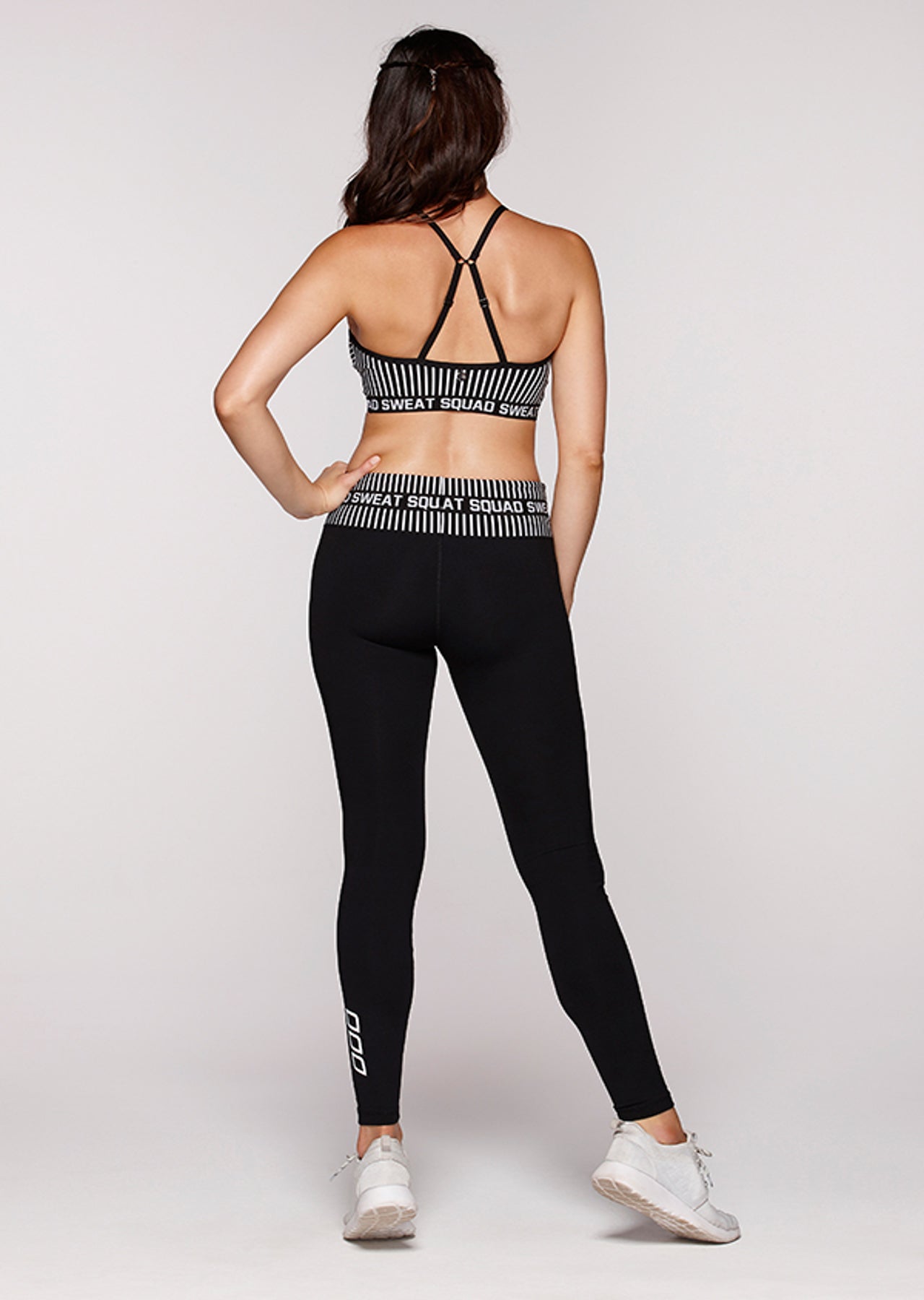 Lorna Jane Sweat Squad Bra - Black/White
