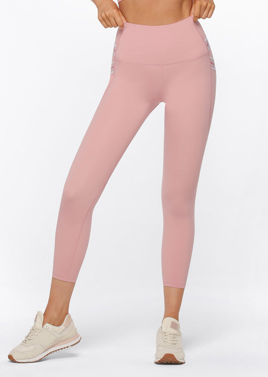 Lorna Jane Swift Booty Support Ankle Biter Leggings - Dark Dusty Rose