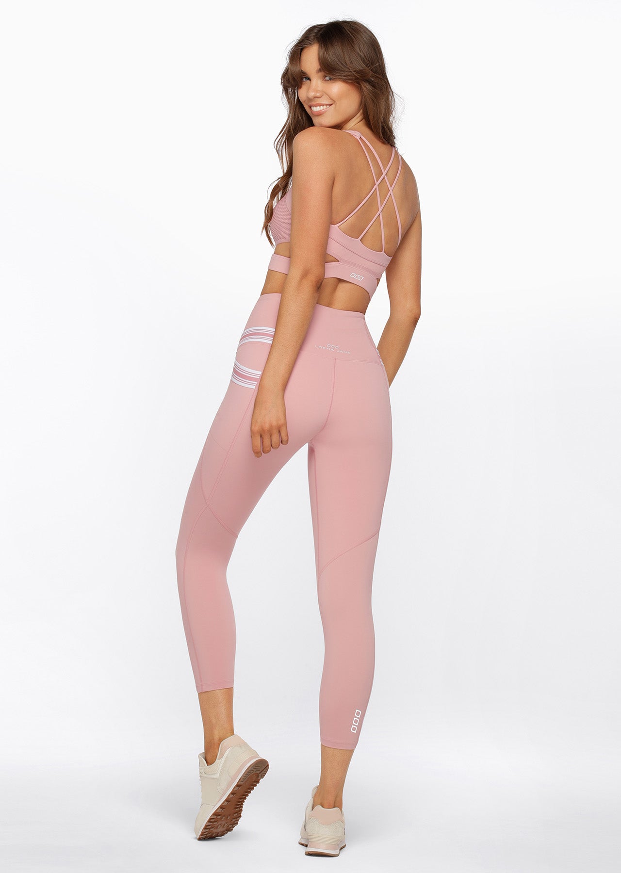 Lorna Jane Swift Booty Support Ankle Biter Leggings - Dark Dusty Rose
