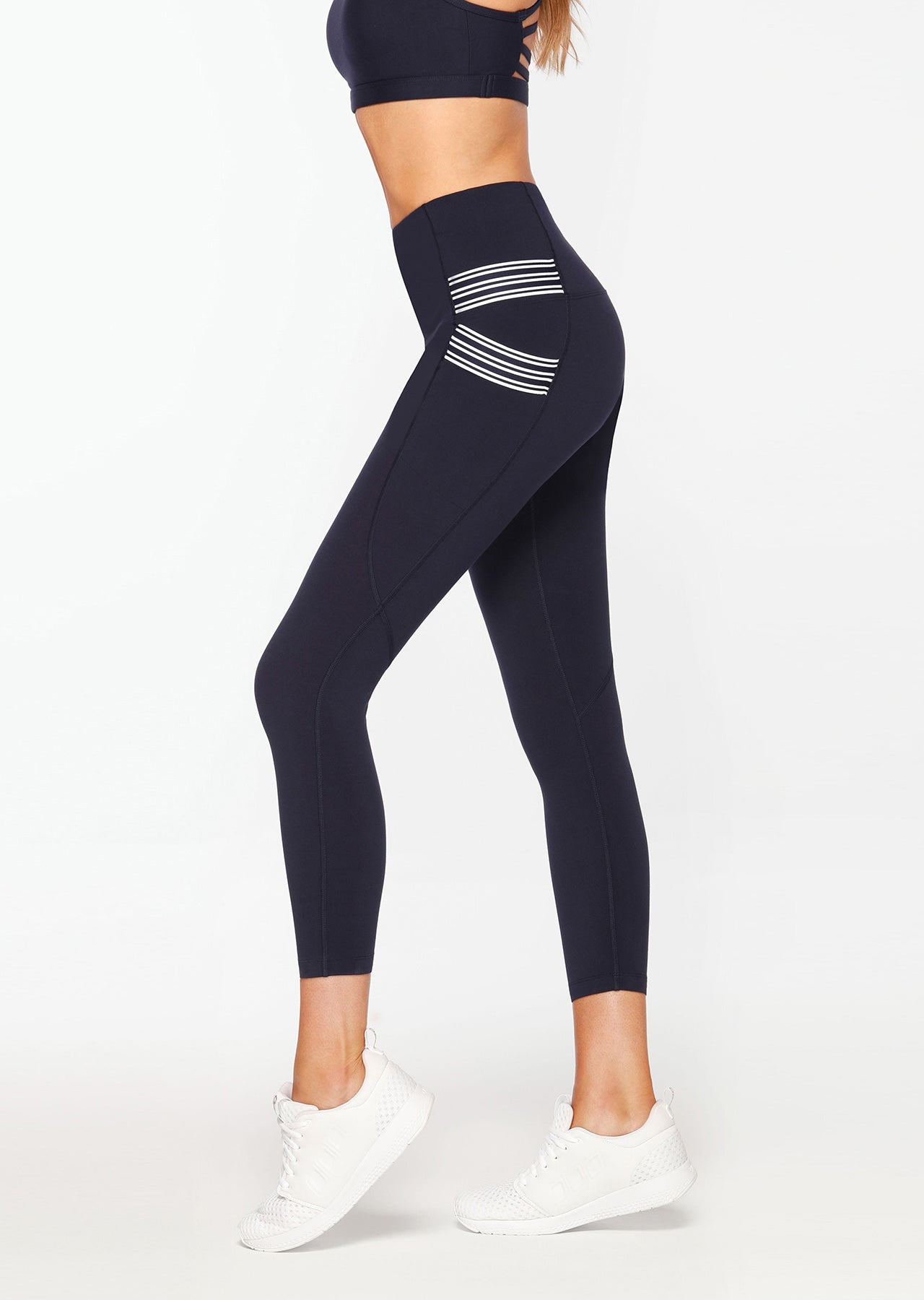 Lorna Jane Swift Booty Support Ankle Biter Tight - French Navy