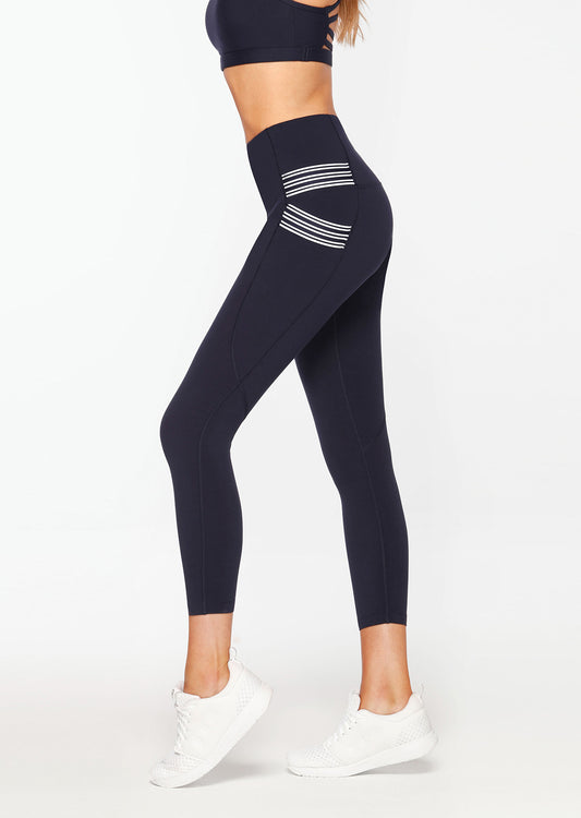 Lorna Jane Swift Booty Support Ankle Biter Tight - French Navy
