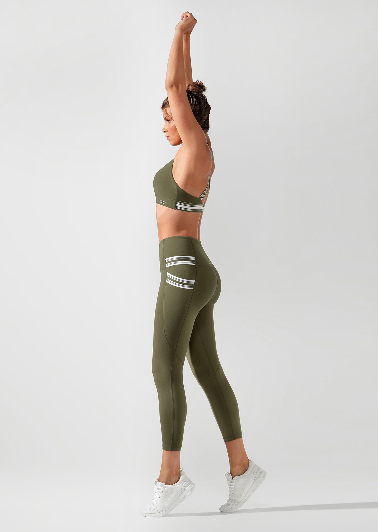 Lorna Jane Swift Booty Support Ankle Biter Tight - Pale Olive