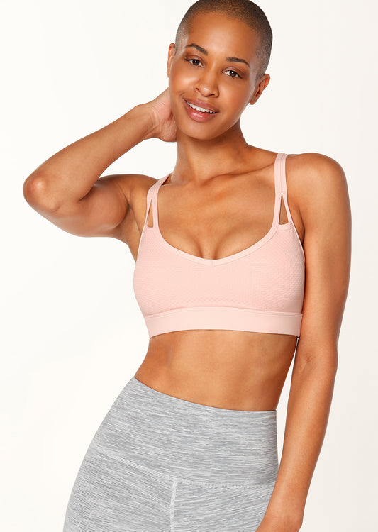 Lorna Jane Switch It Up Sports Bra - Pink Sand